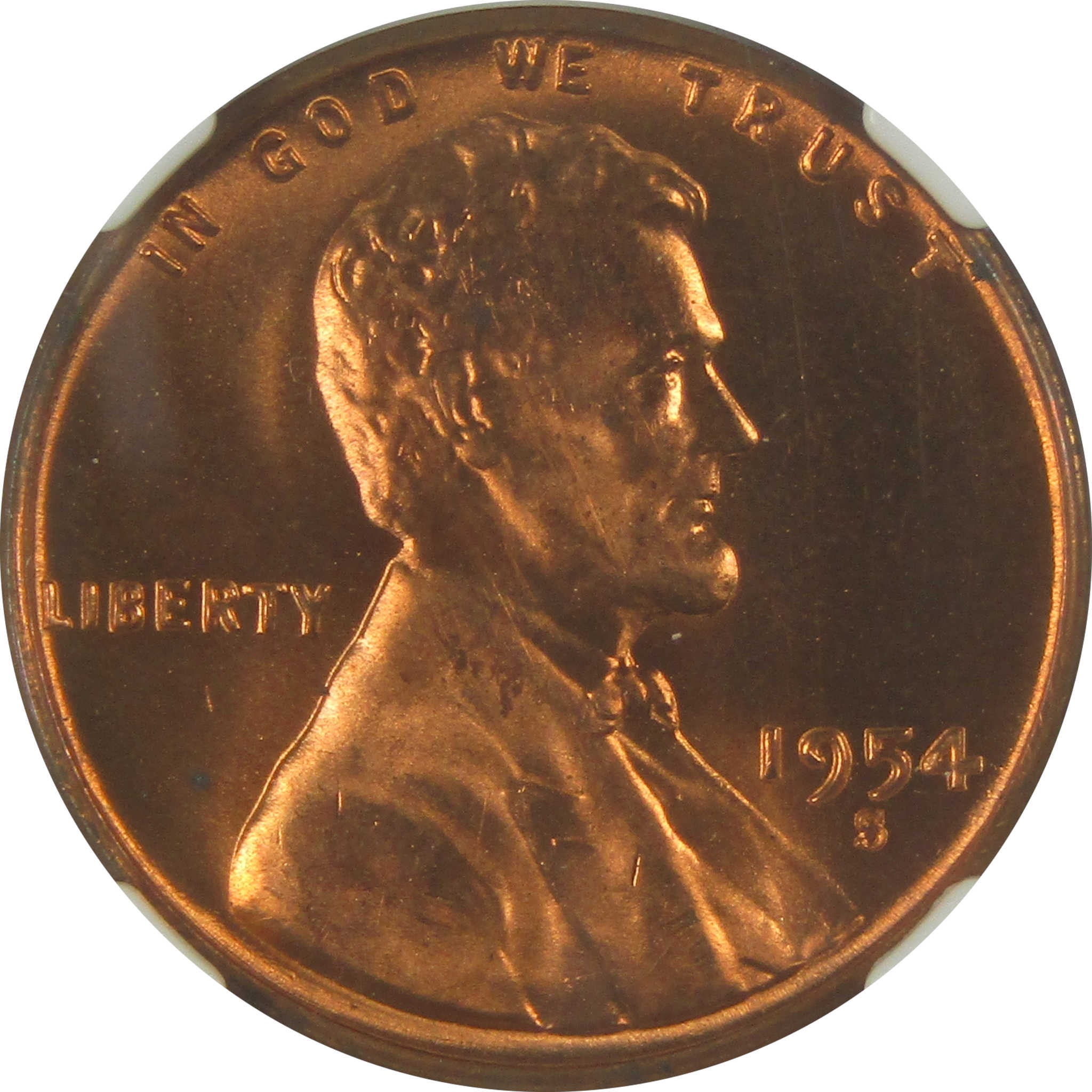 1954 S Lincoln Wheat Cent MS 66 RD NGC Penny Uncirculated SKU:I22643