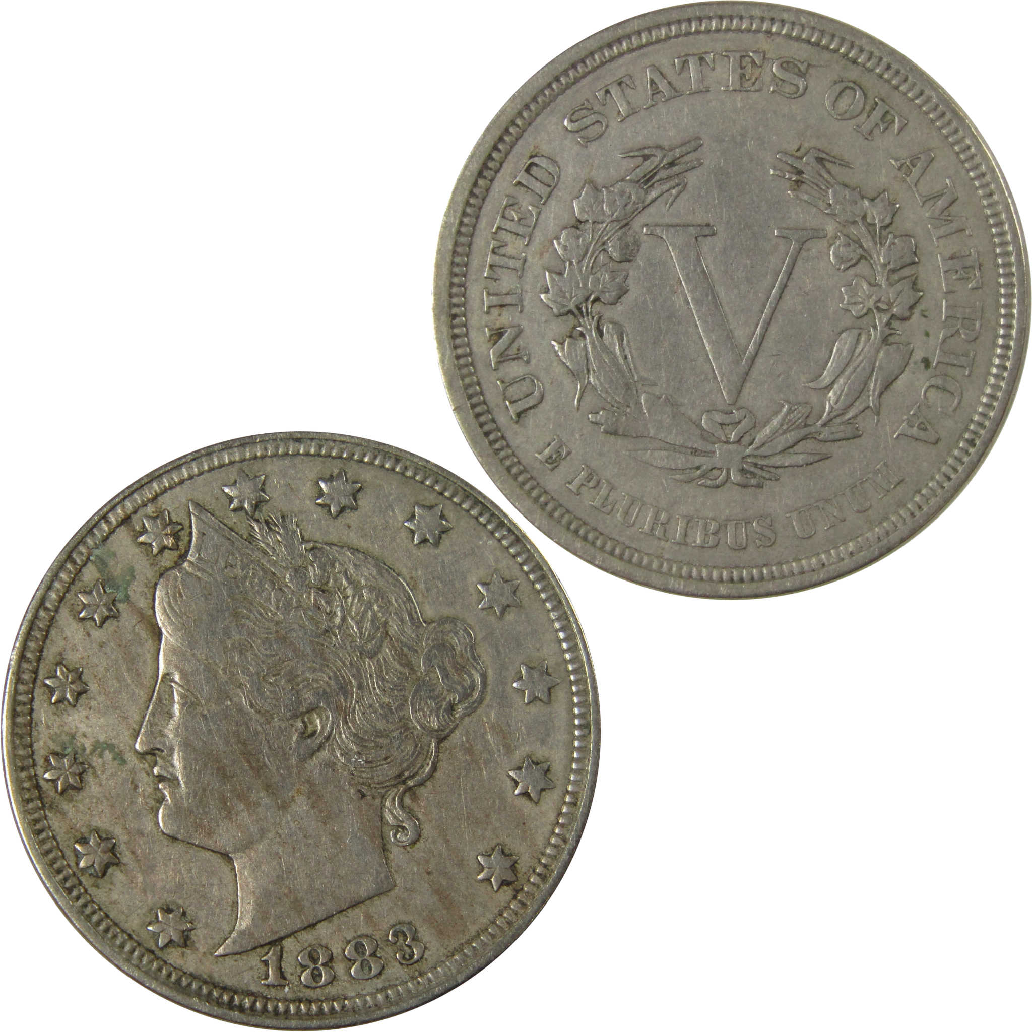 1883 No Cents Liberty Head V 5c Extremely Fine Details SKU:I26521