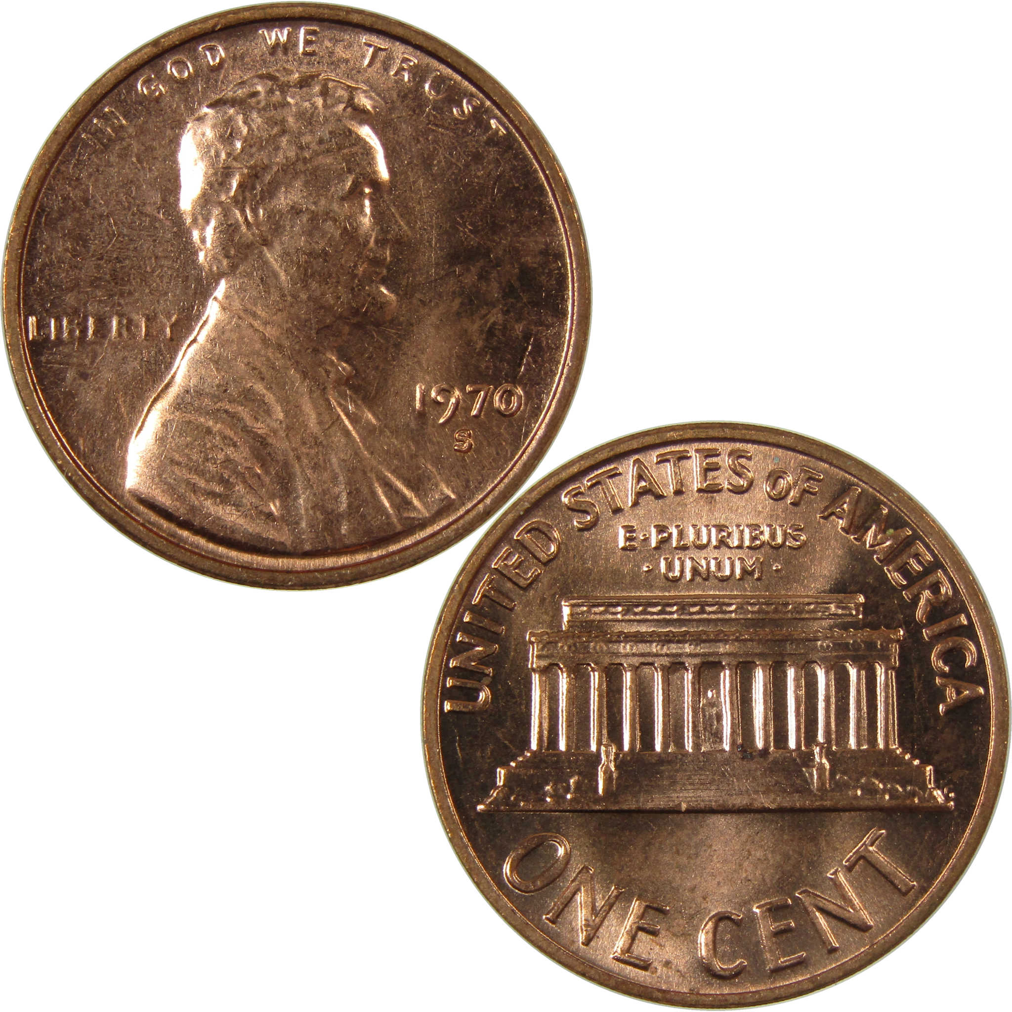 1970 S Small Date Lincoln Memorial Cent Uncirculated SKU:I27836