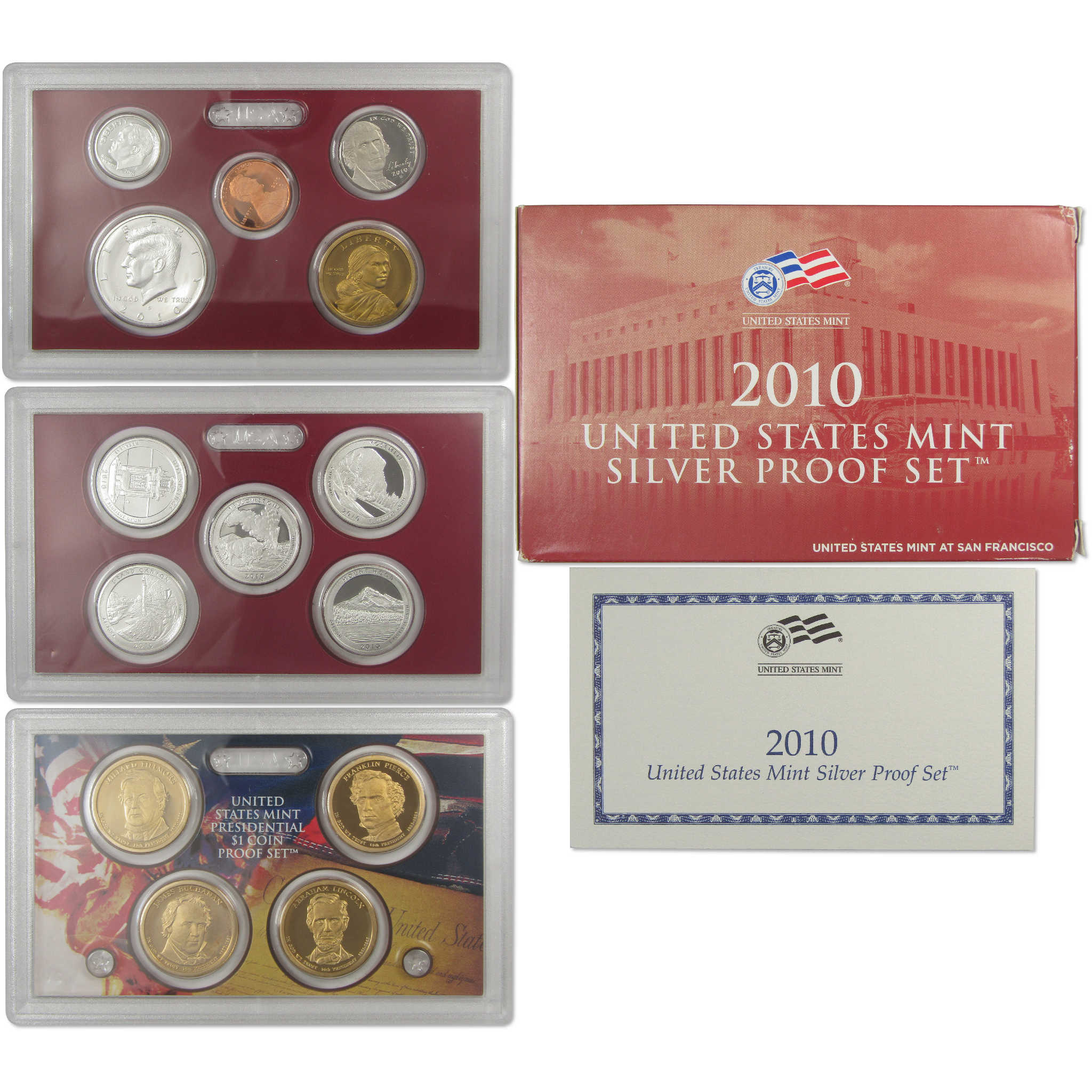 2010 Silver Proof Set U.S. Mint Original Government Packaging OGP COA