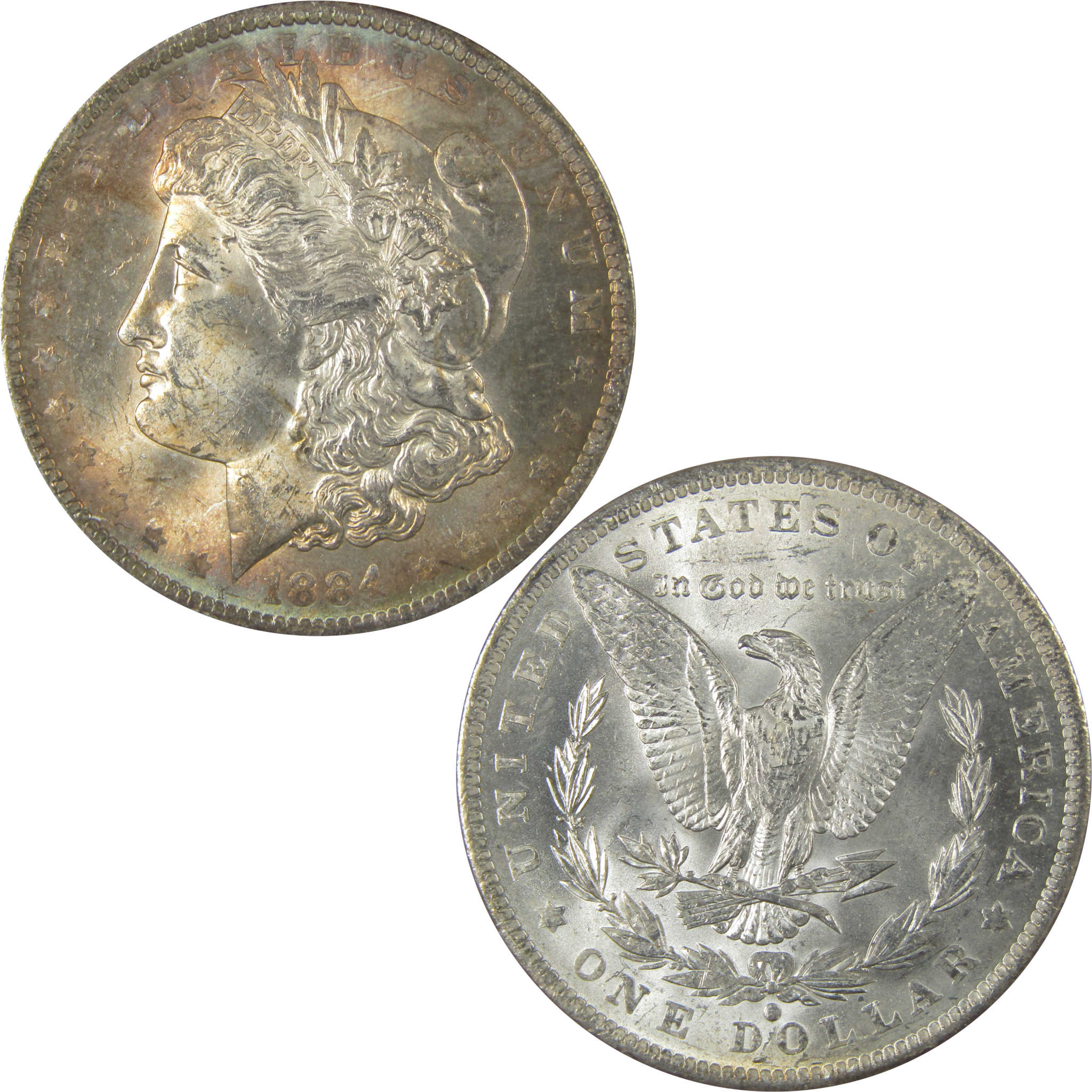 1884 O Morgan Dollar BU Choice Uncirculated Silver Toned SKU:CPC0997