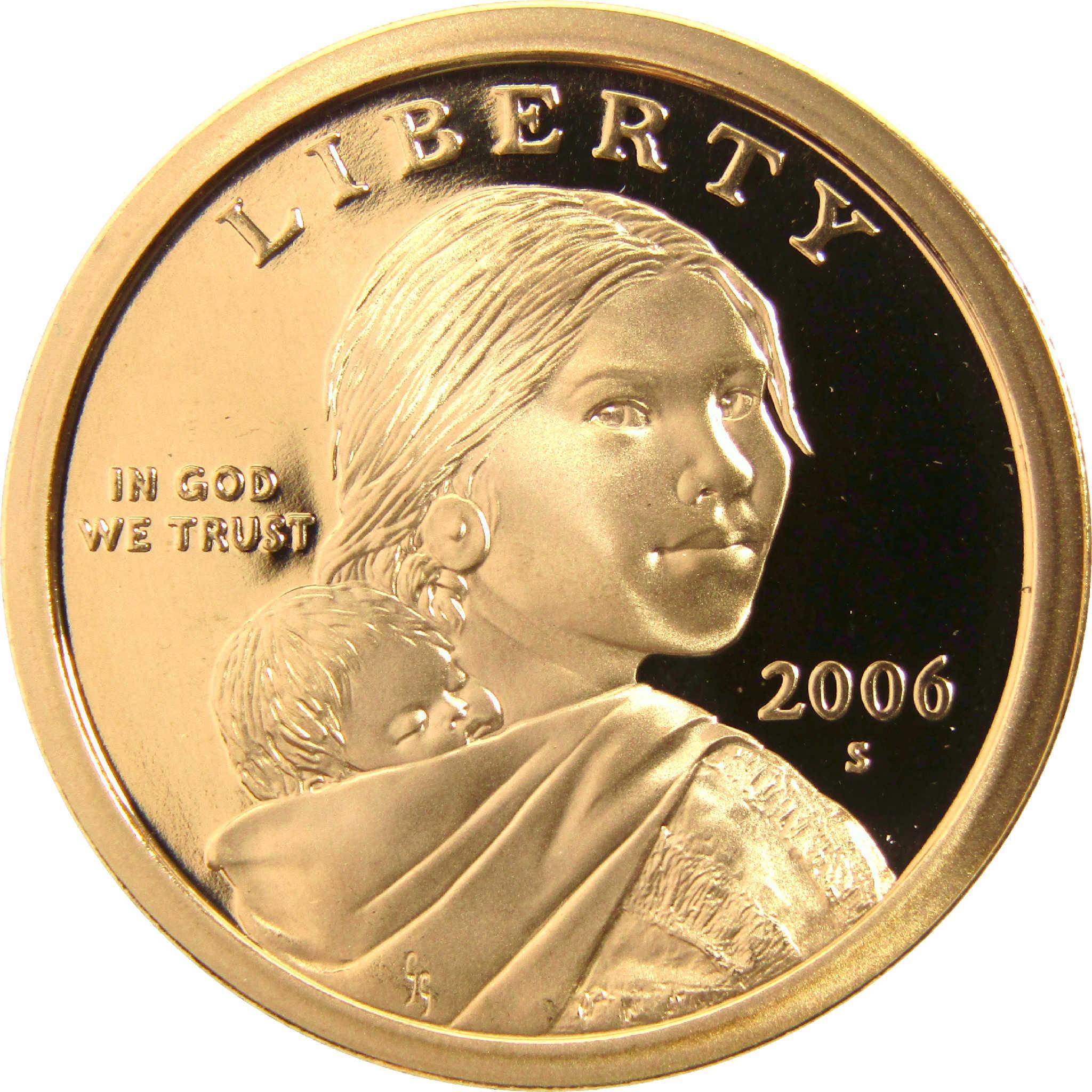 2006 S Sacagawea Native American Dollar Choice Proof $1 Coin