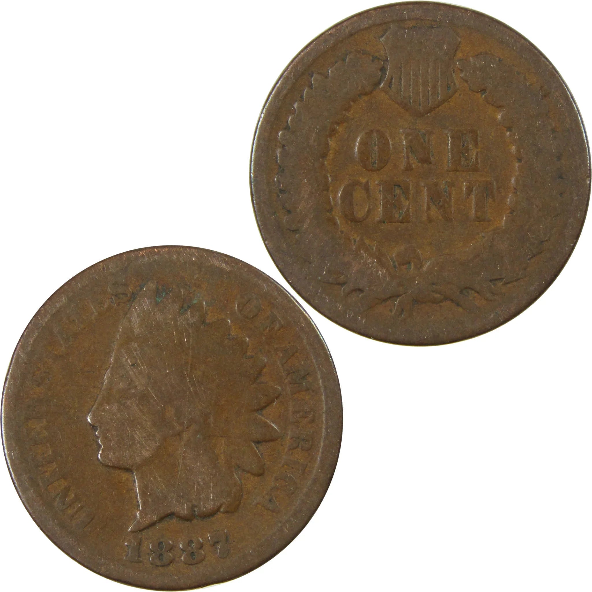 1887 Indian Head Cent G Good Penny 1c Coin SKU:I27053