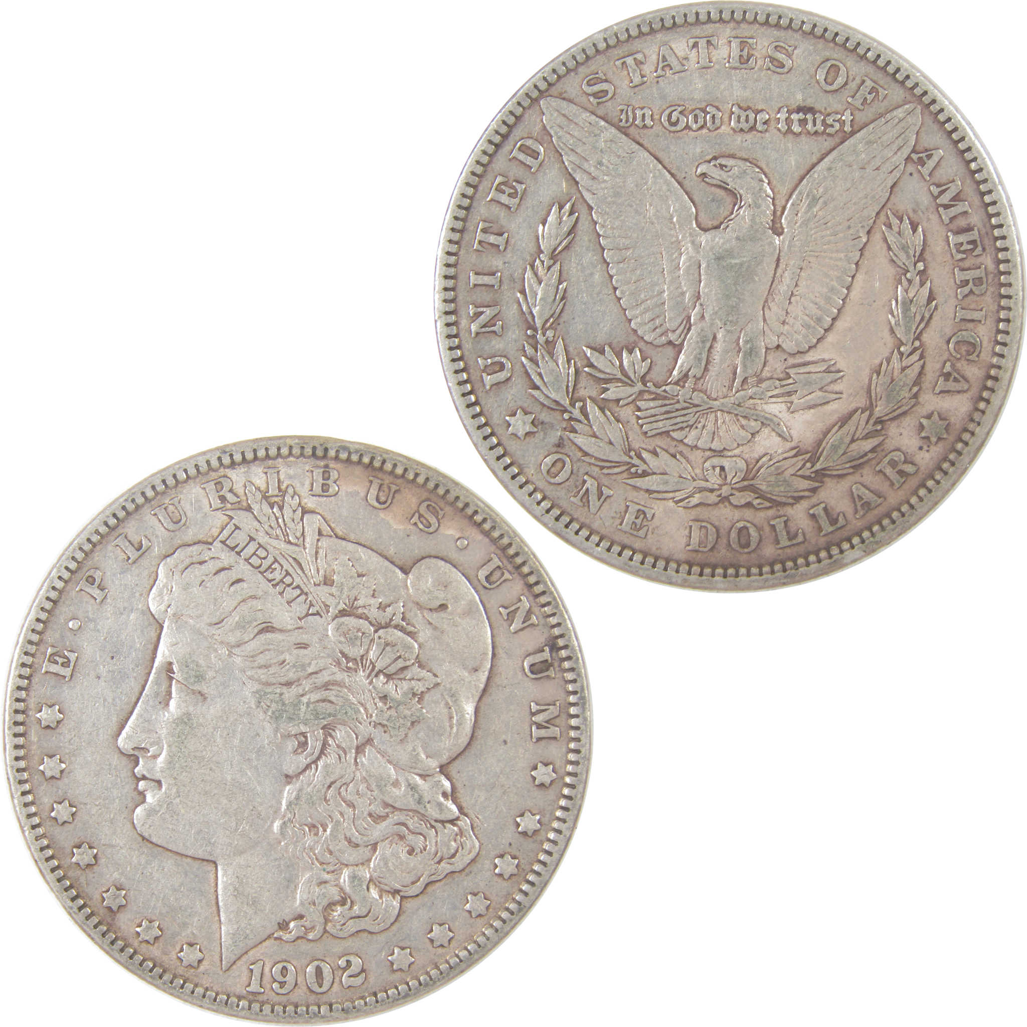 1902 Morgan Dollar XF EF Extremely Fine Silver $1 Coin SKU:I18722 - Morgan coin - Morgan silver dollar - Morgan silver dollar for sale - Profile Coins & Collectibles