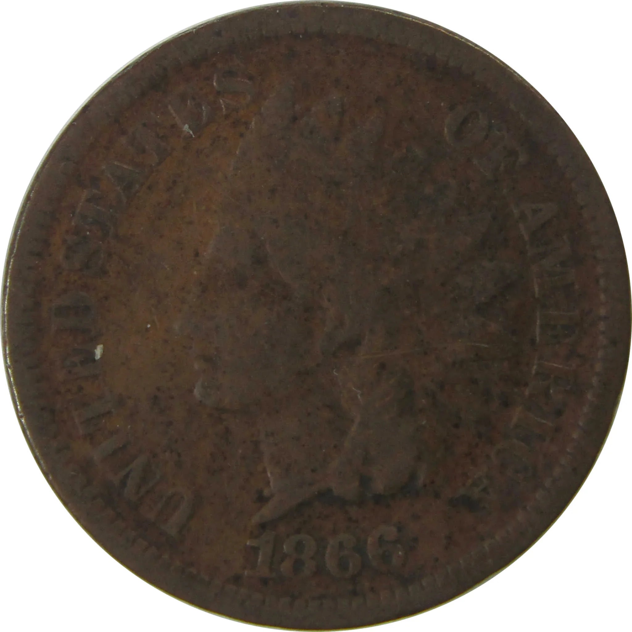 1866 Indian Head Cent G Good Penny 1c Coin SKU:CPC0573