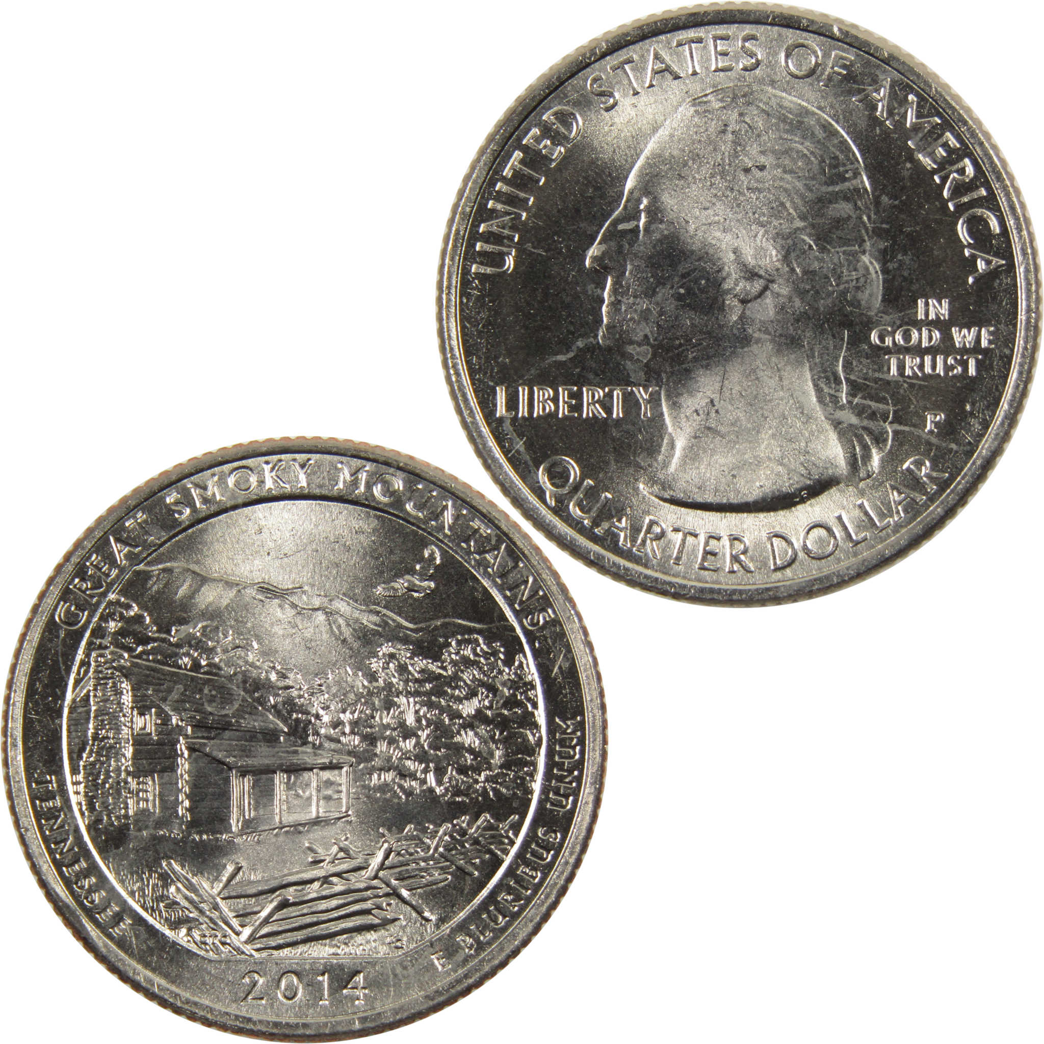 2014 P Great Smoky Mountains National Park Quarter Uncirculated Clad