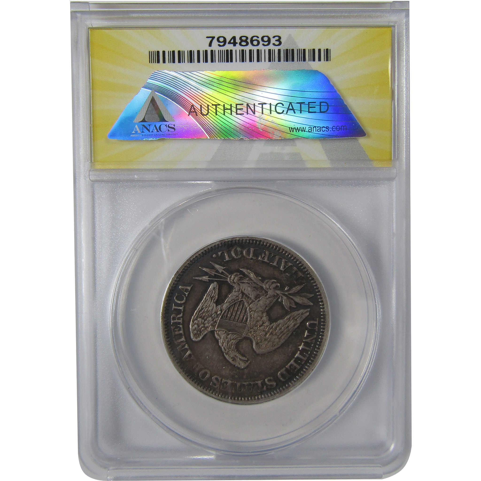 1857 Seated Liberty Half Dollar VF 35 ANACS Silver 50c Coin SKU:I23649