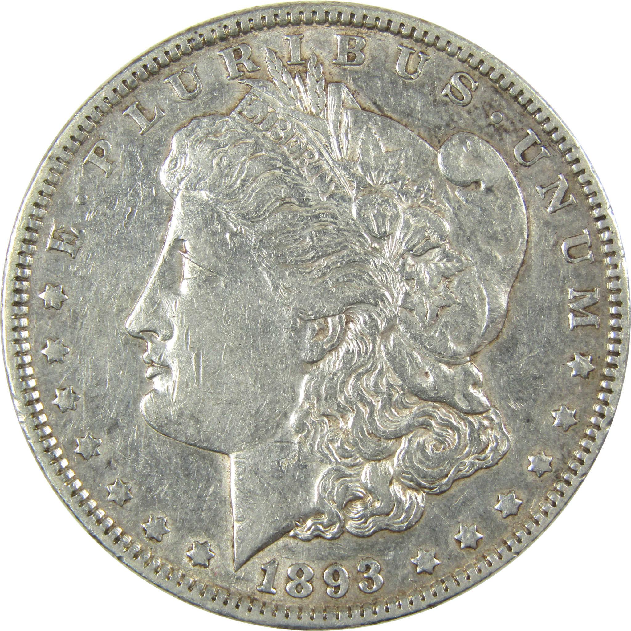 1893 Morgan Silver Dollar XF EF Extremely Fine $1 Coin SKU:CP736 - Morgan coin - Morgan silver dollar - Morgan silver dollar for sale - Profile Coins & Collectibles