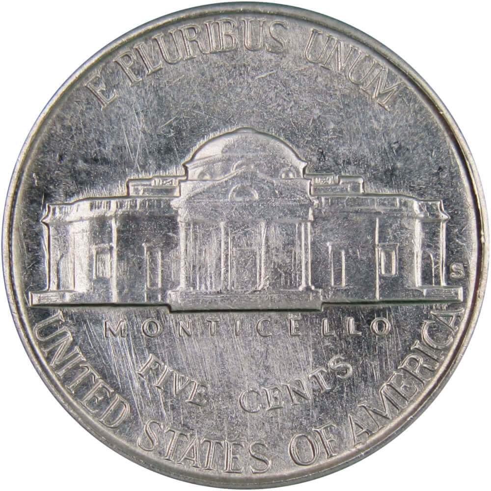 1948 S Jefferson Nickel Uncirculated Mint State 5c Coin Collectible