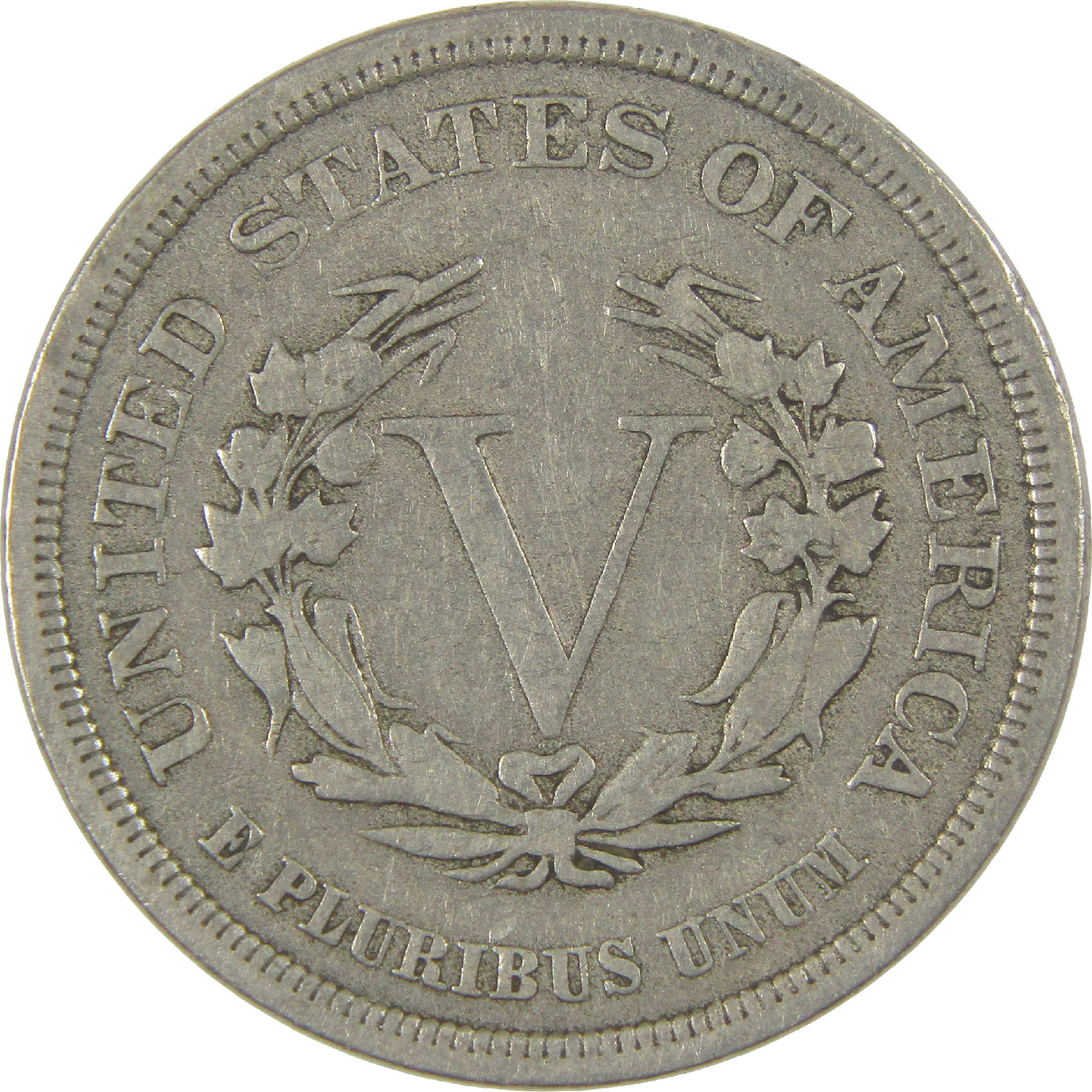 1883 No Cents Liberty Head V Nickel F Fine 5c Coin