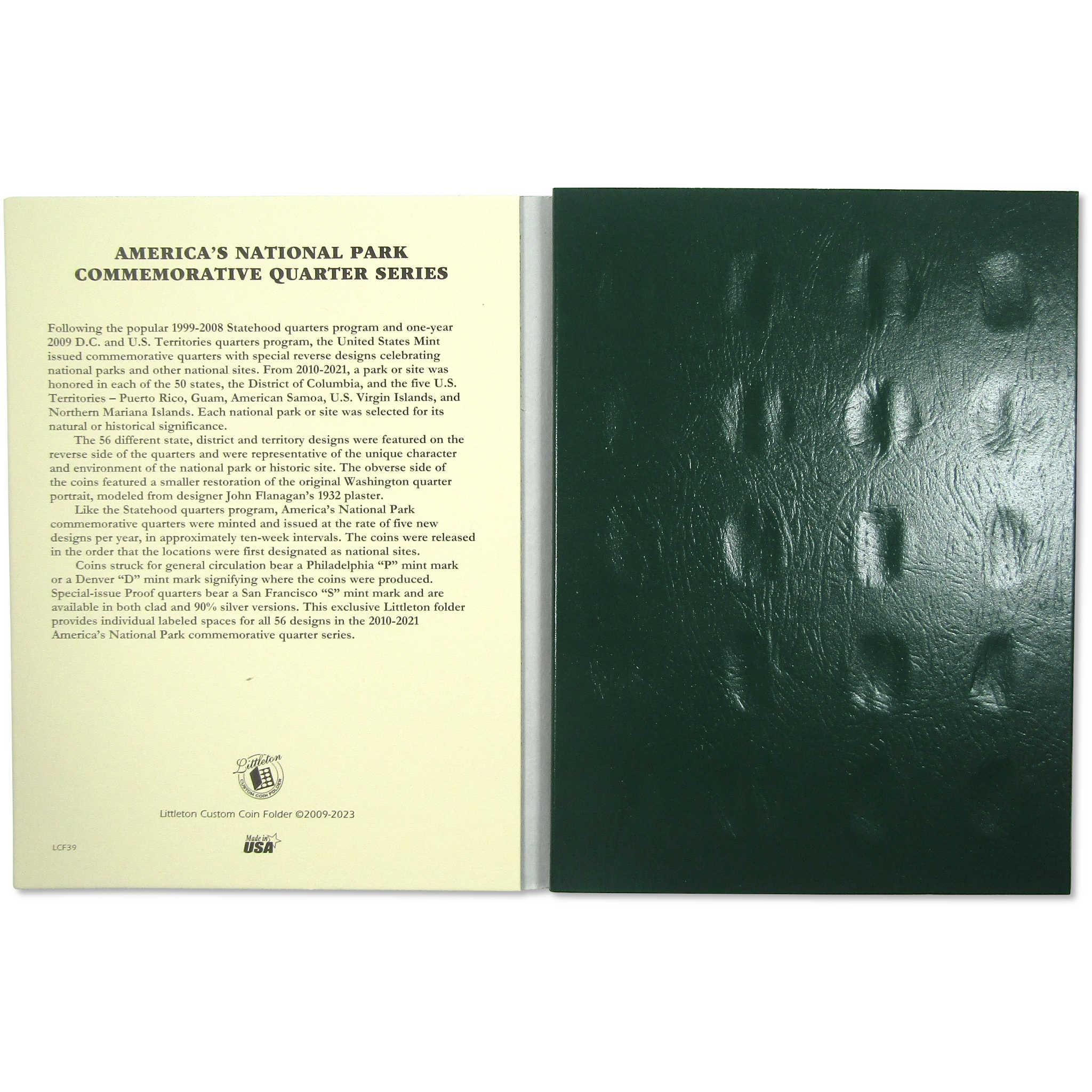 2010-2021 National Park Quarter 56 Coin Set Uncirculated with Folder