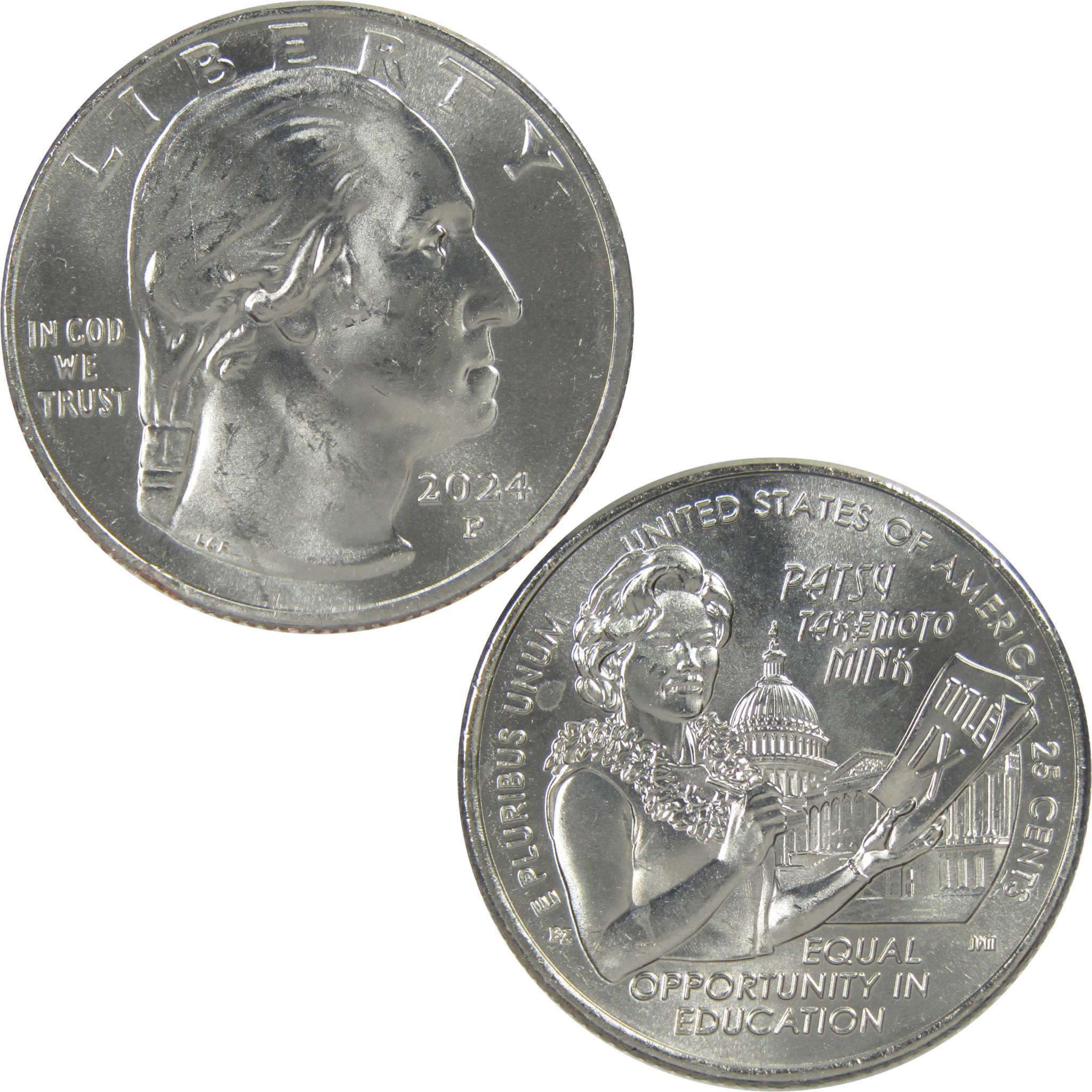 2024 P Patsy Takemoto Mink American Women Quarter Clad Uncirculated