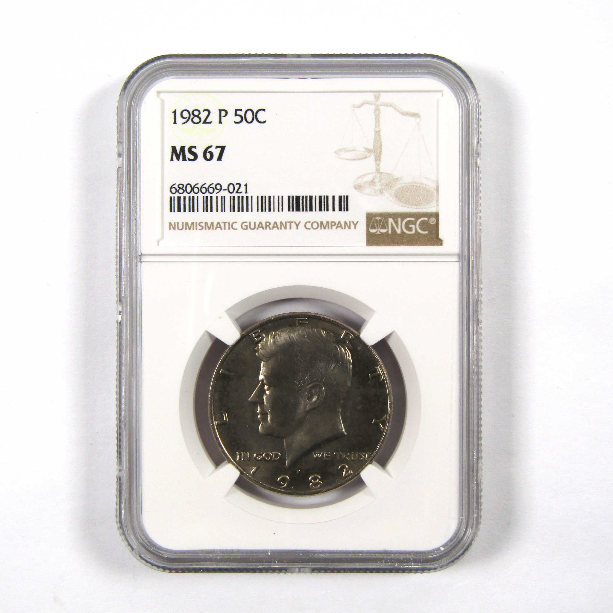 1982 P Kennedy Half Dollar MS 67 NGC Clad 50c Uncirculated SKU:I9759