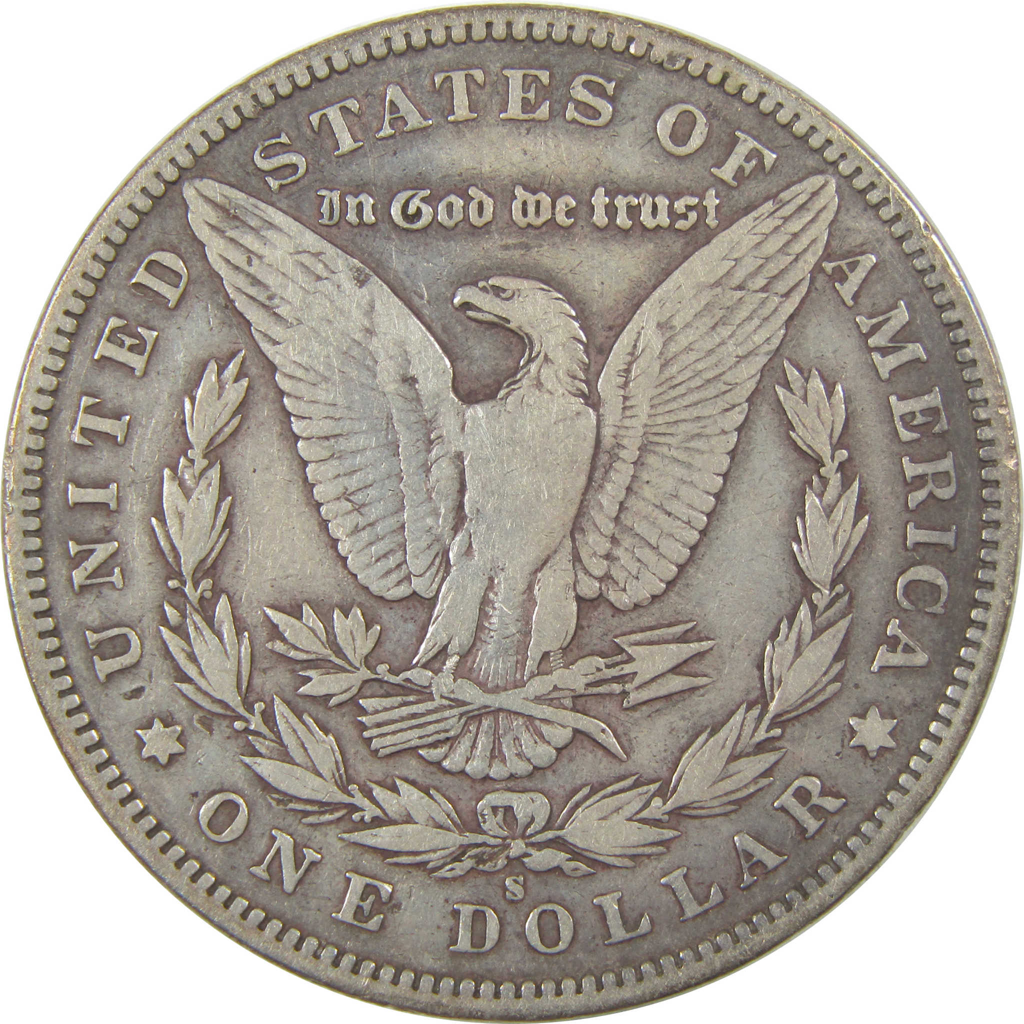 1896 S Morgan Dollar VF Very Fine Silver $1 Coin SKU:I22457 - Morgan coin - Morgan silver dollar - Morgan silver dollar for sale - Profile Coins & Collectibles