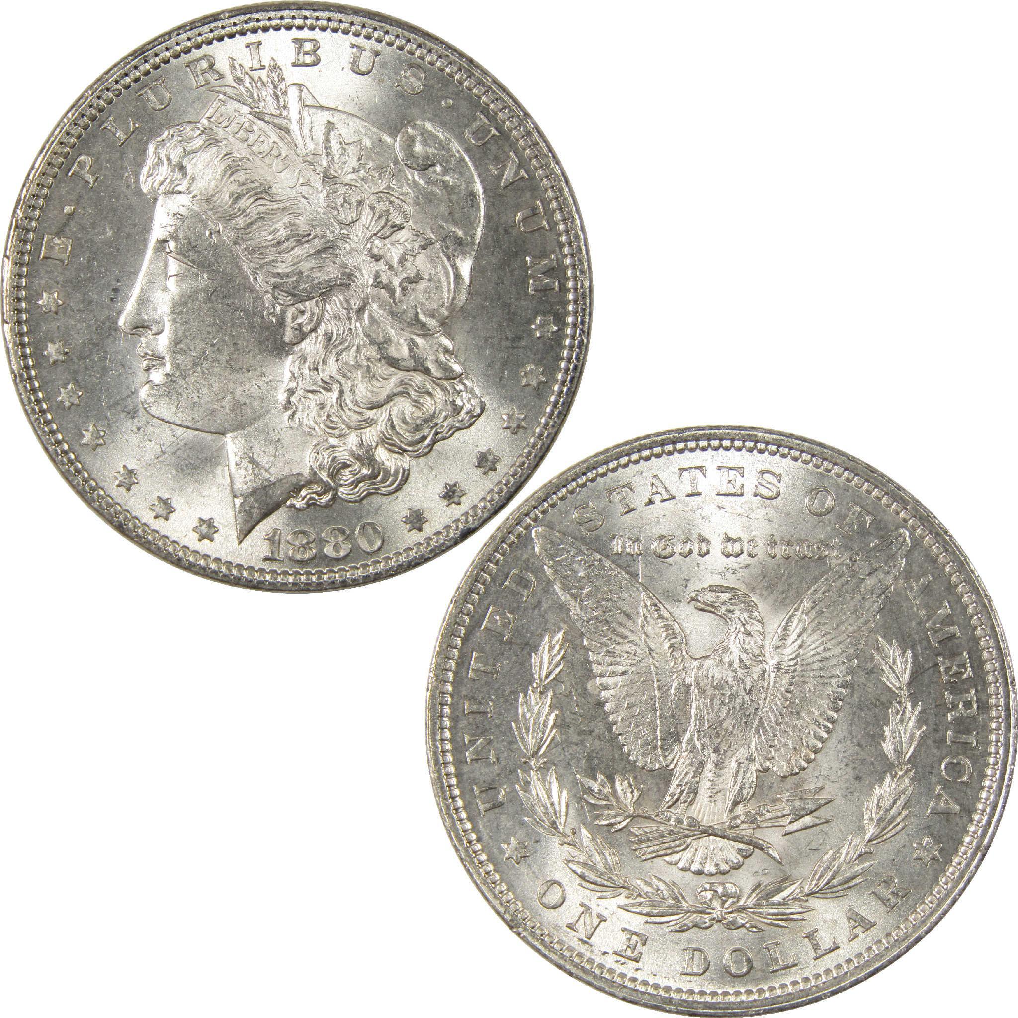 1880 Morgan Dollar BU Choice Uncirculated Silver $1 Coin - Morgan coin - Morgan silver dollar - Morgan silver dollar for sale - Profile Coins & Collectibles