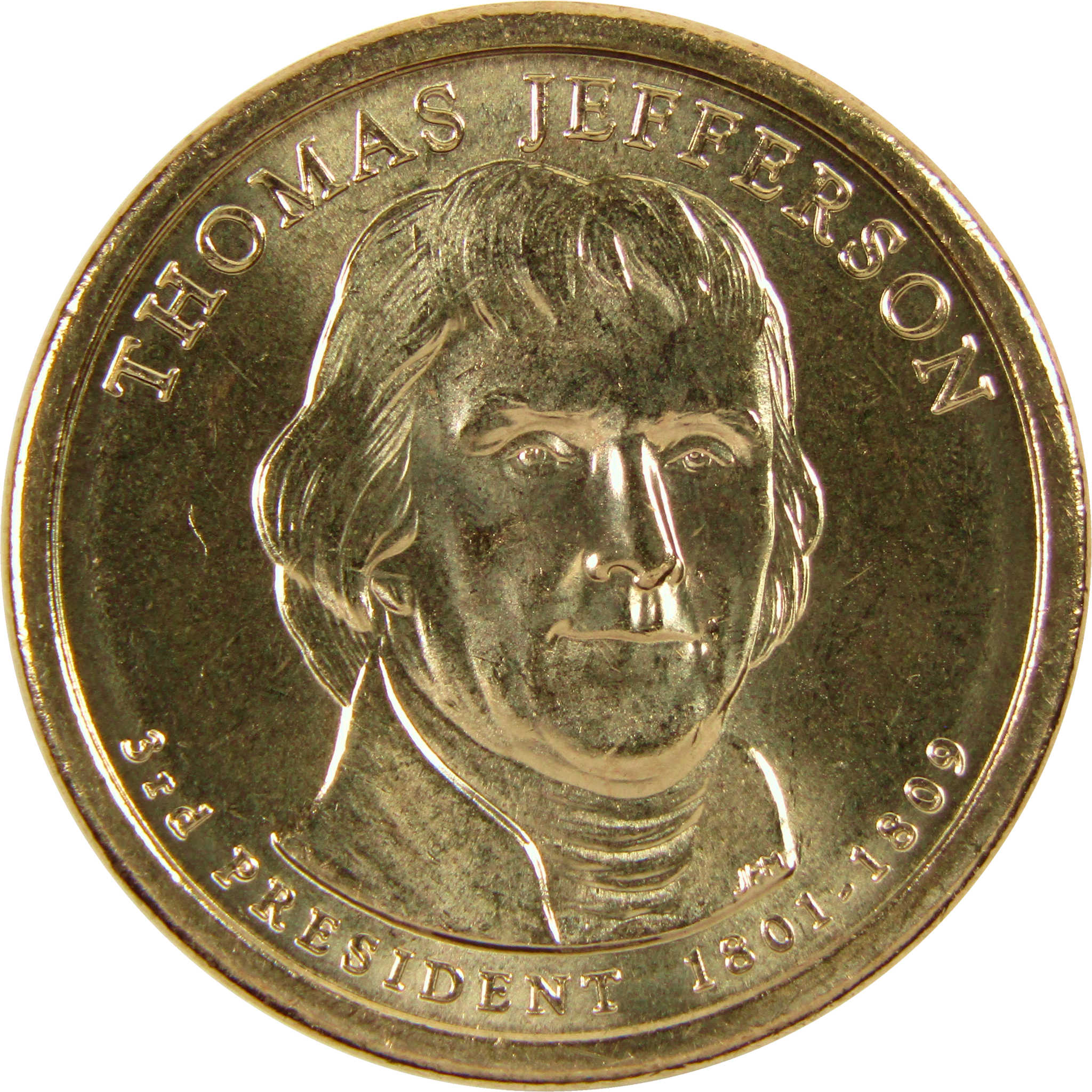 2007 D Thomas Jefferson Presidential Dollar BU Uncirculated $1 Coin