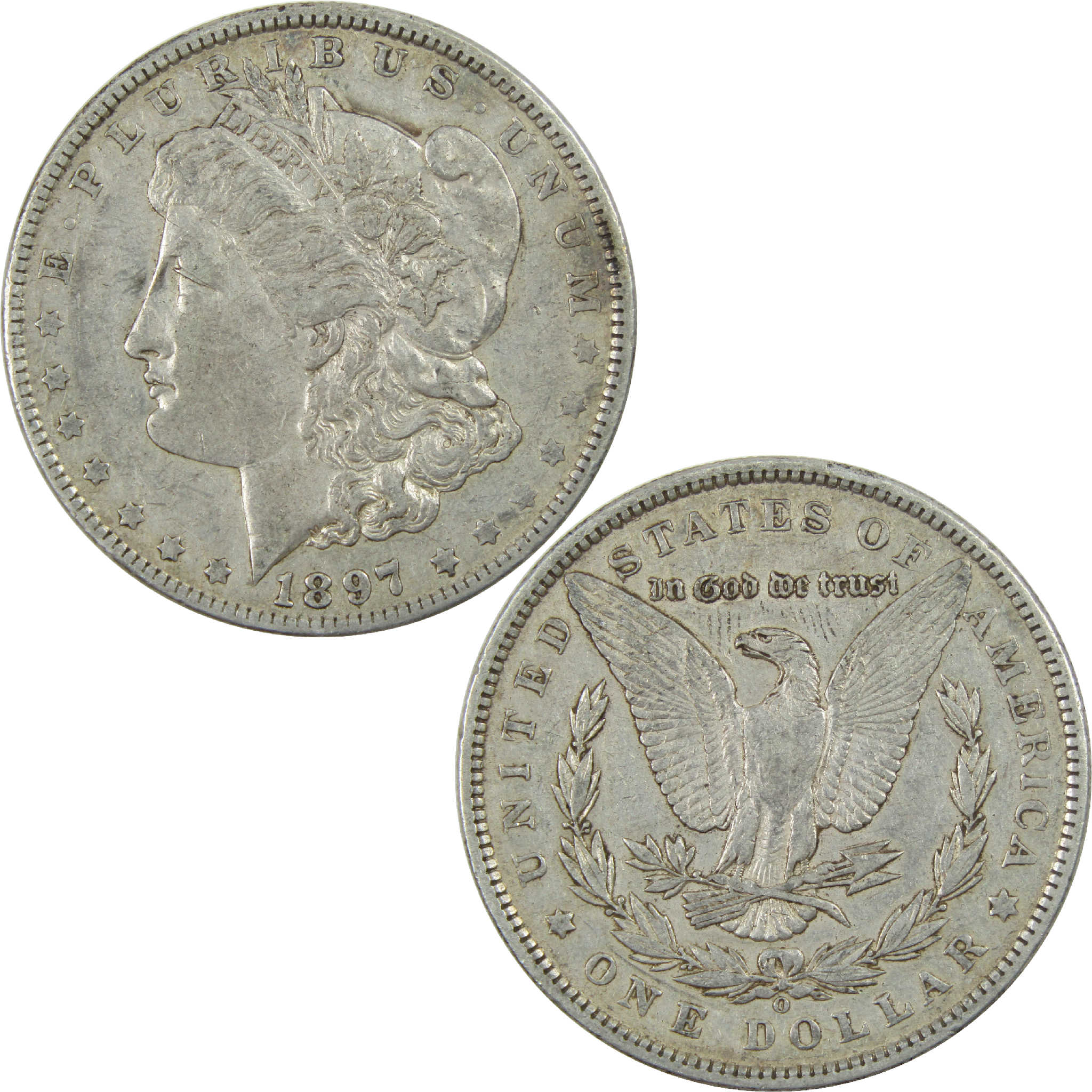 1897 O Morgan Dollar XF EF Extremely Fine Silver $1 Coin SKU:I11812 - Morgan coin - Morgan silver dollar - Morgan silver dollar for sale - Profile Coins & Collectibles