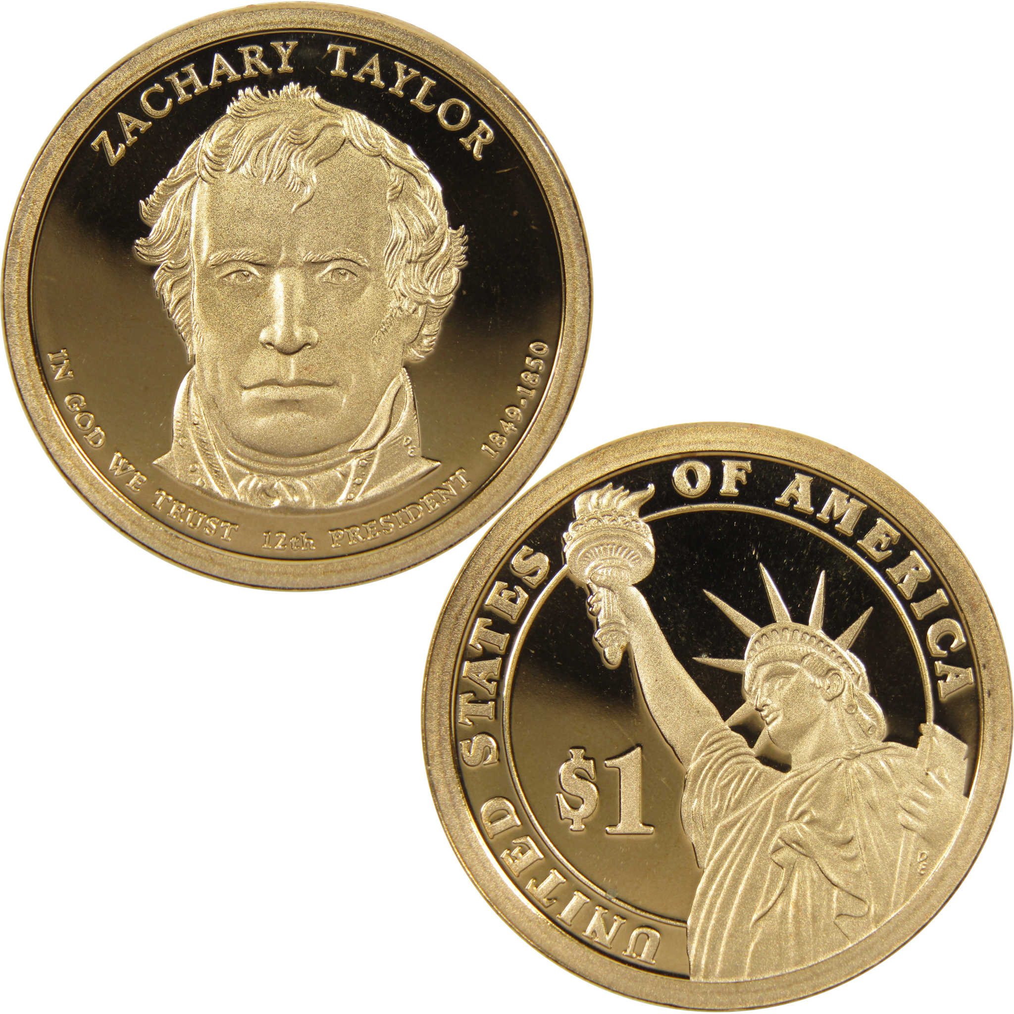 2009 S Zachary Taylor Presidential Dollar Choice Proof $1 Coin