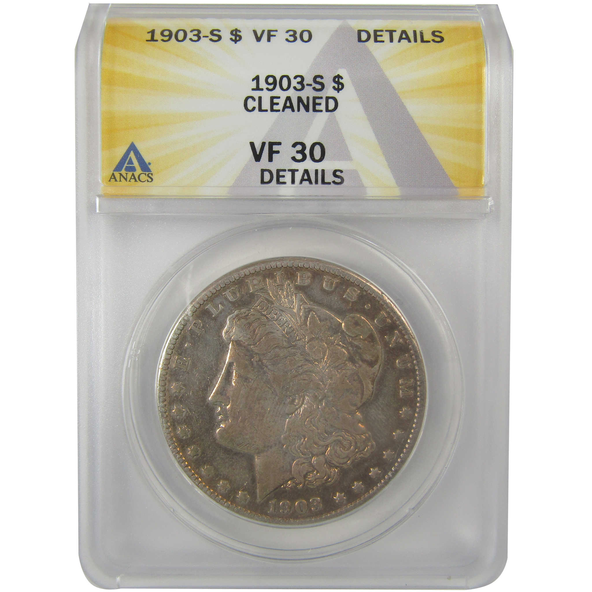 1903 S Morgan Dollar VF 30 Details ANACS Silver $1 Coin SKU:I21766 - Morgan coin - Morgan silver dollar - Morgan silver dollar for sale - Profile Coins & Collectibles