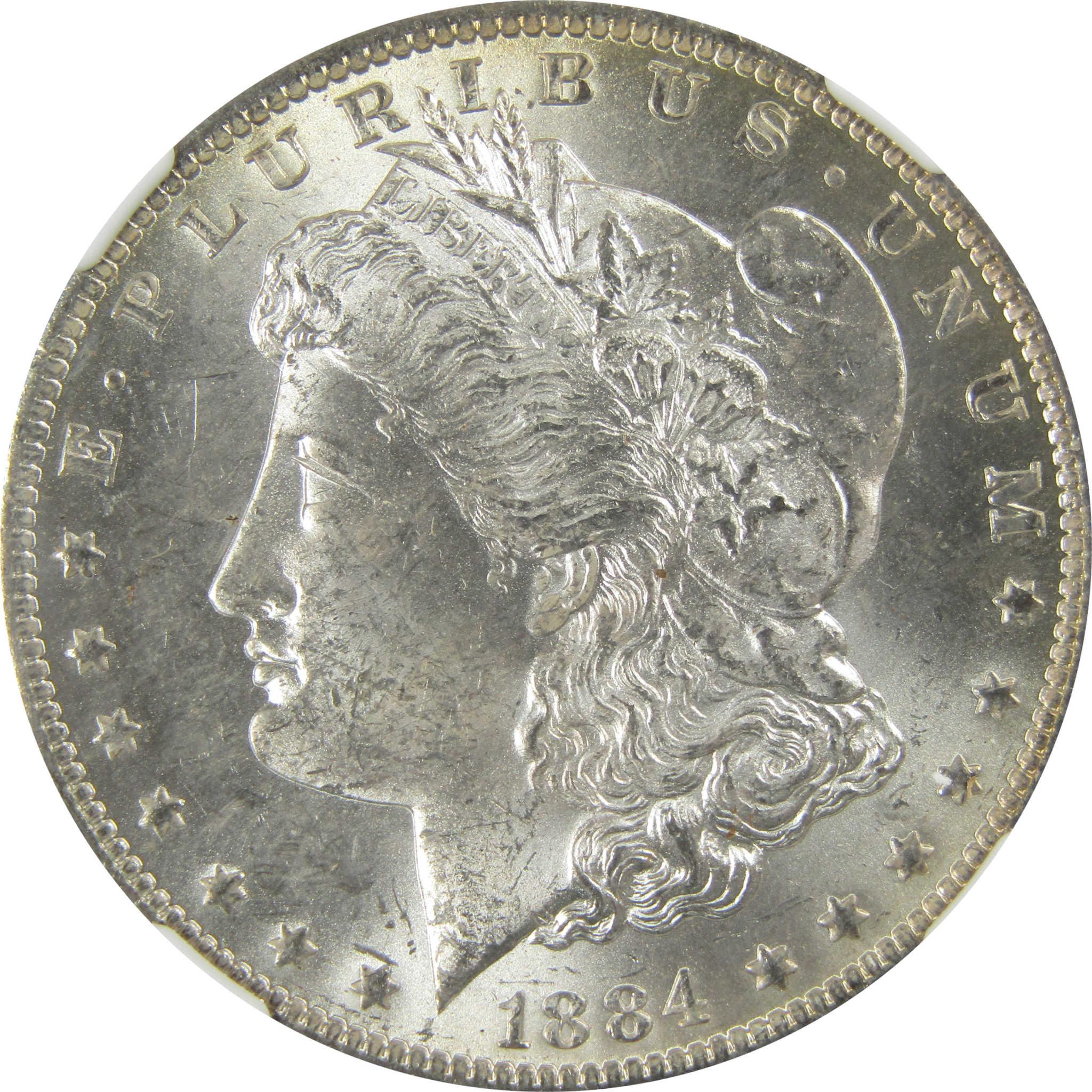 1884 O Morgan Silver Dollar MS 63 NGC Toned Reverse SKU:CP384