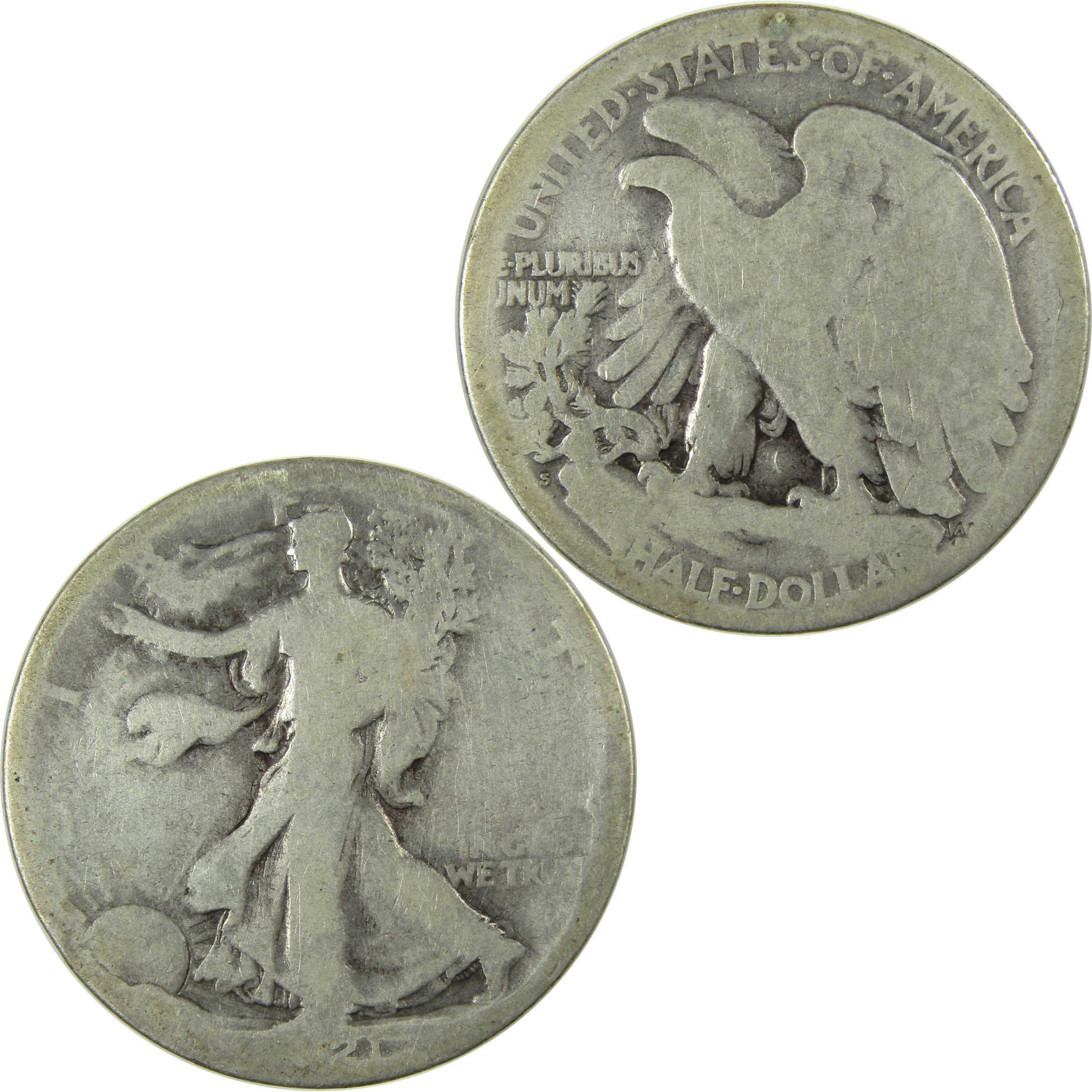 1921 S Liberty Walking Silver Half Dollar AG About Good SKU:I27819