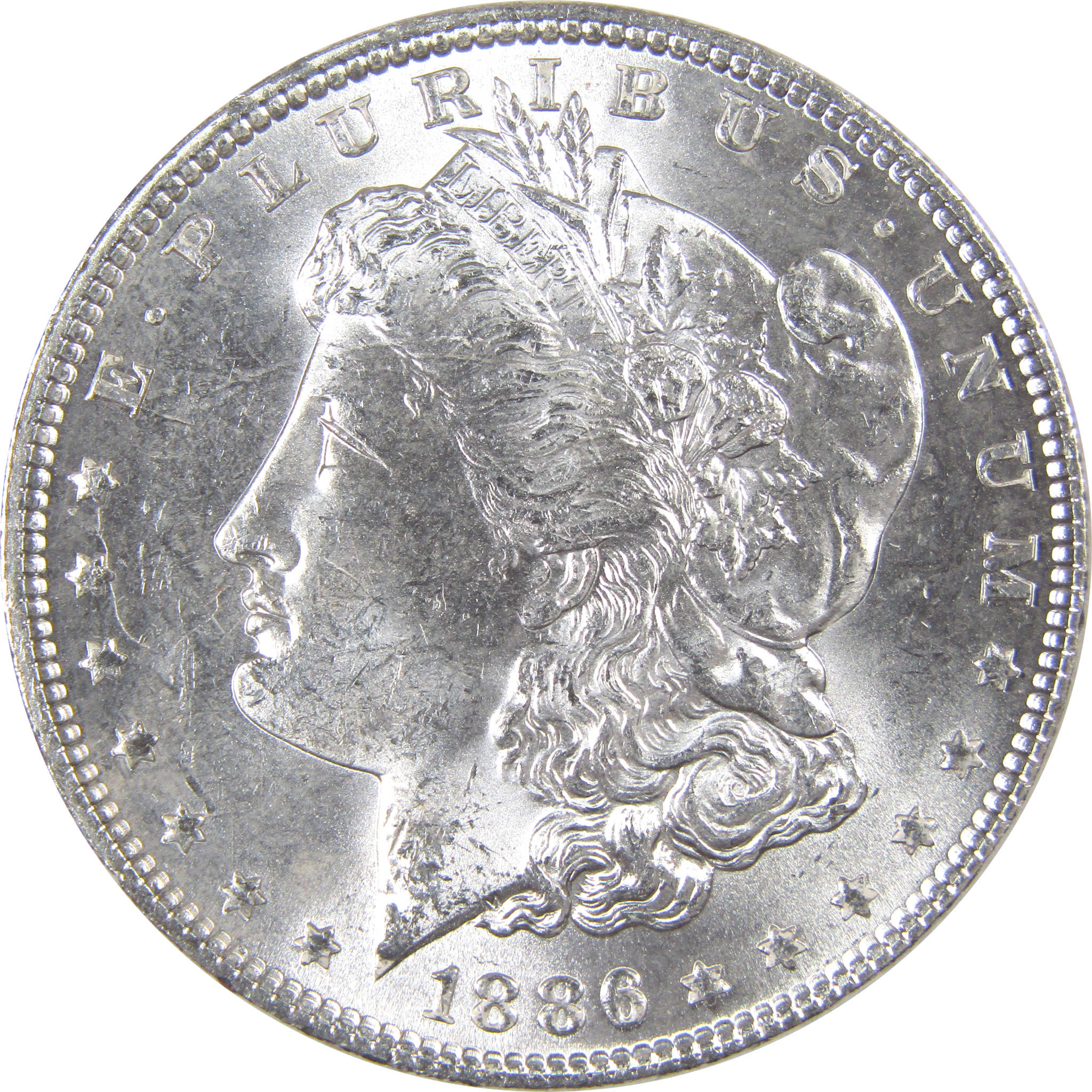 1886 Morgan Dollar Uncirculated Silver $1 Coin SKU:I17801 - Morgan coin - Morgan silver dollar - Morgan silver dollar for sale - Profile Coins & Collectibles