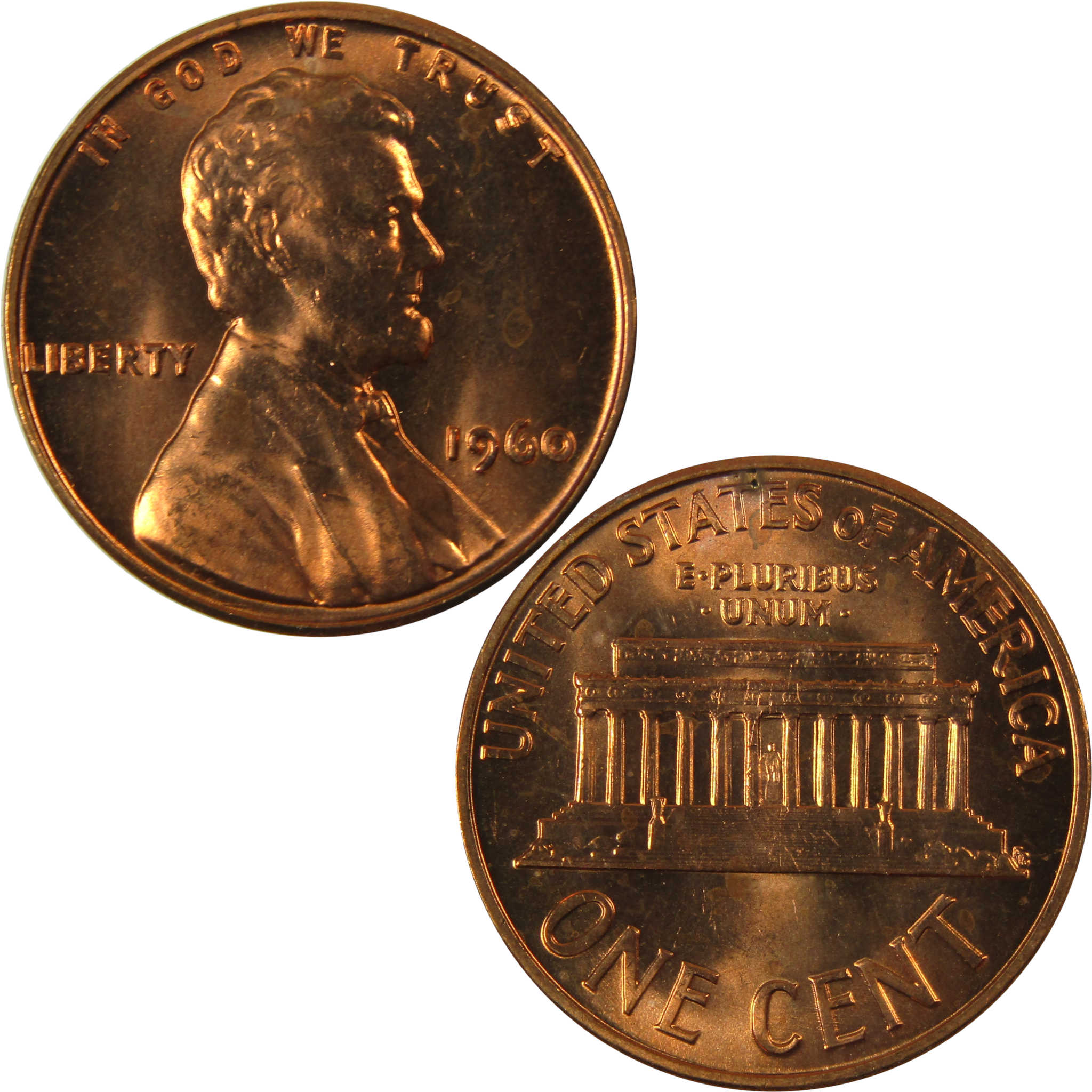 1960 Small Date Lincoln Memorial 1c Uncirculated Mint State SKU:I26571