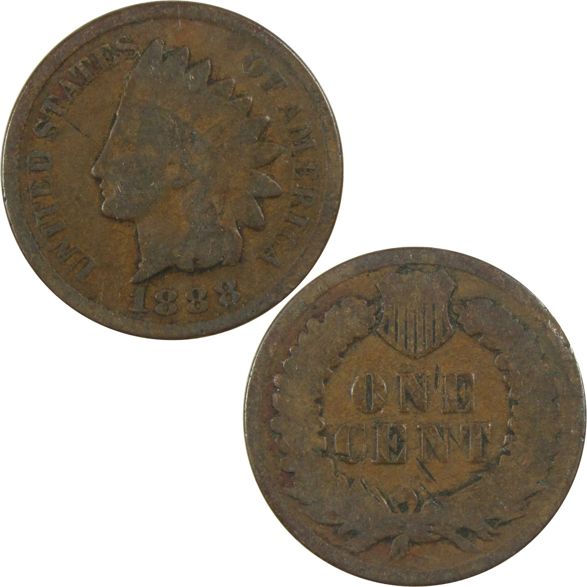 1888 Indian Head Cent G Good Penny 1c Coin SKU:I27035
