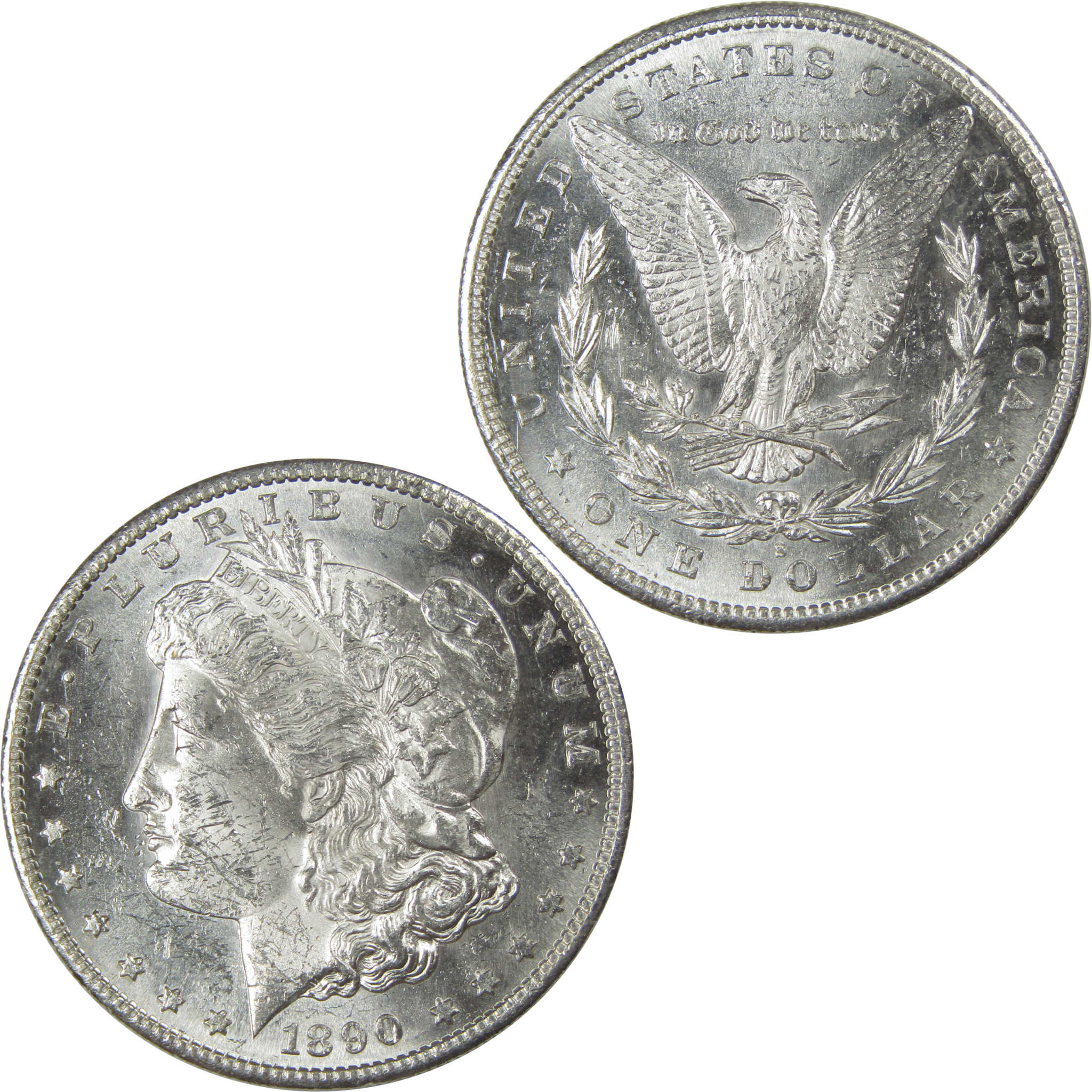 1890 S Morgan Dollar Uncirculated Details Silver $1 Coin SKU:I21079 - Morgan coin - Morgan silver dollar - Morgan silver dollar for sale - Profile Coins & Collectibles
