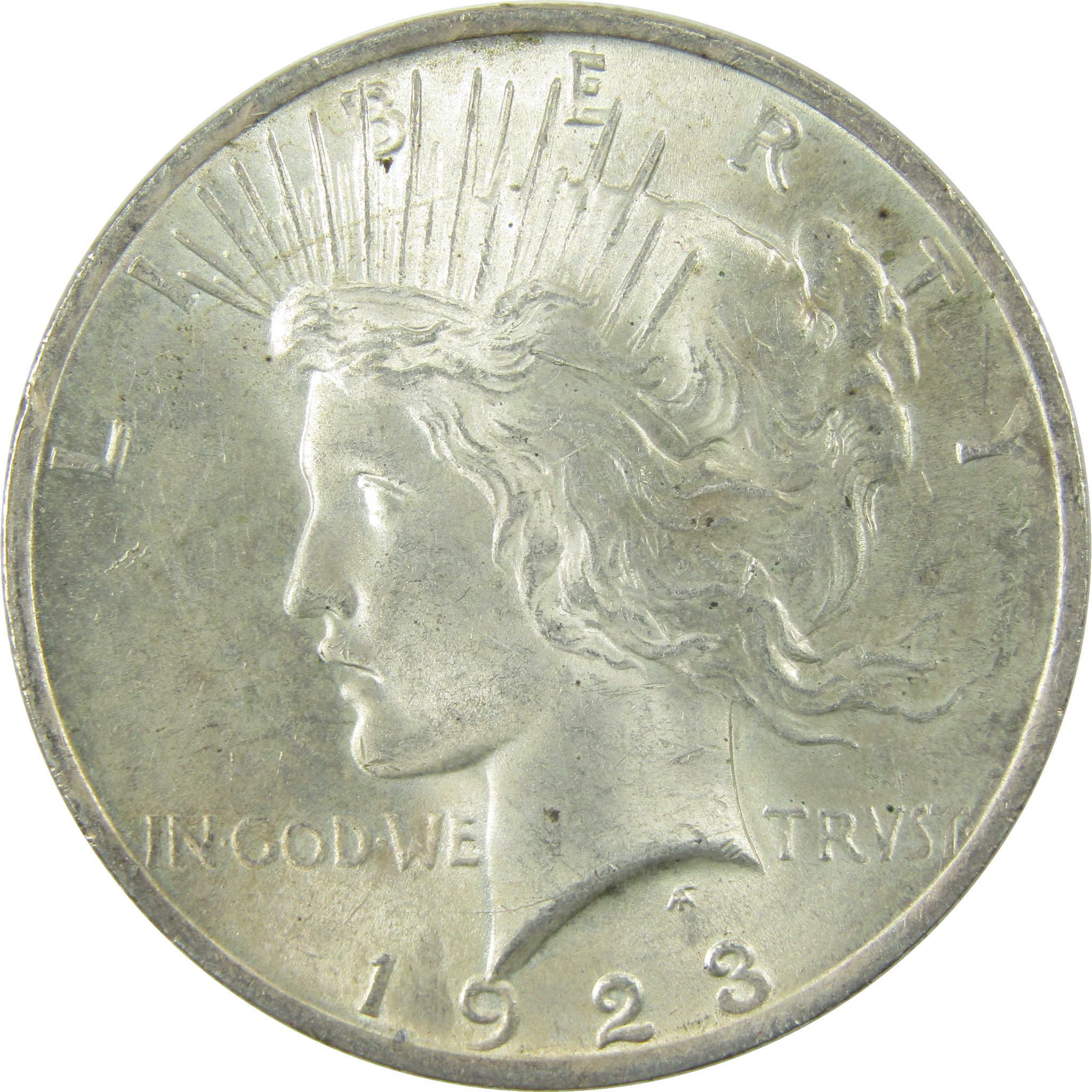 1923 Peace Silver Dollar Borderline Uncirculated $1 Coin SKU:I26046