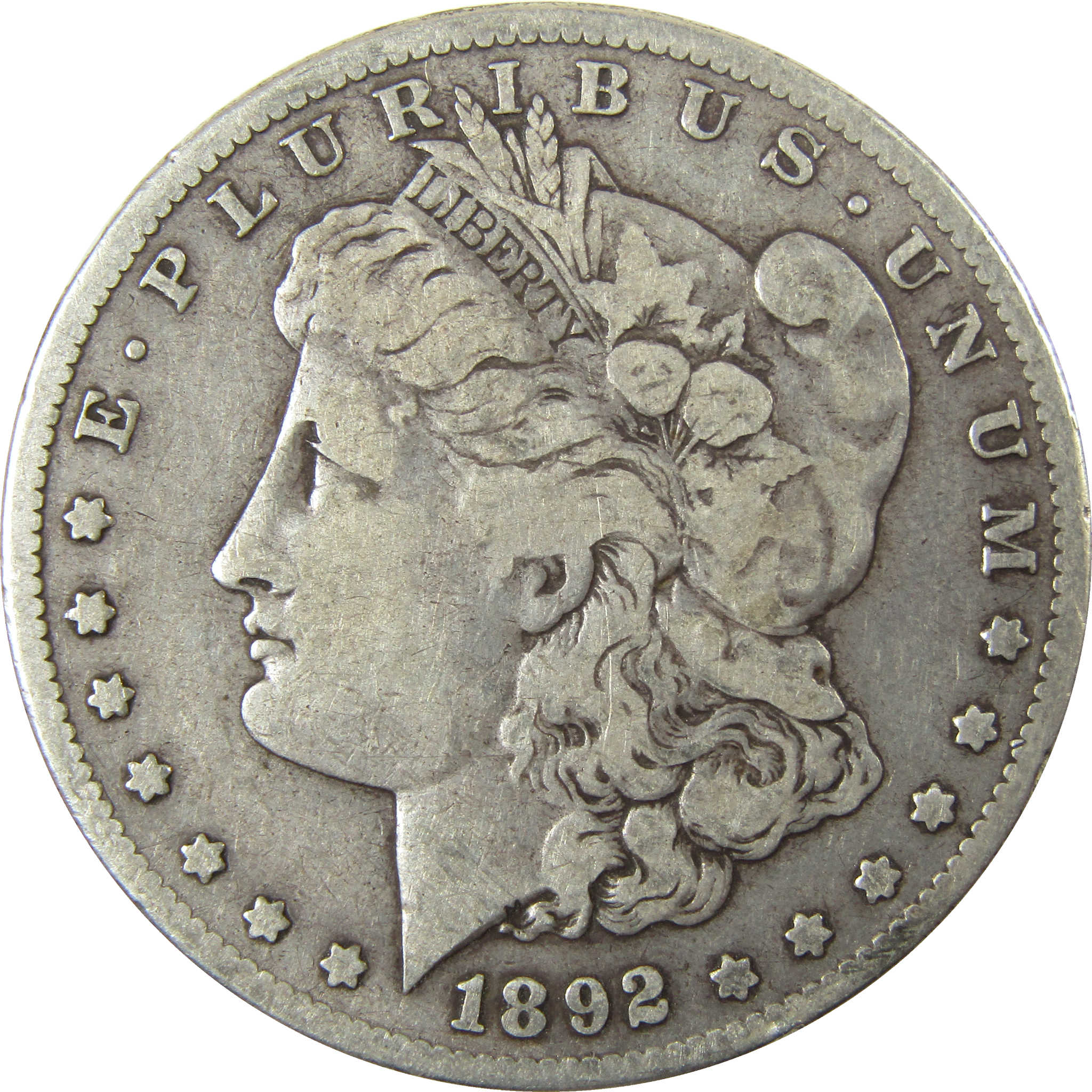 1892 S Morgan Silver Dollar F Fine $1 Coin SKU:I28490
