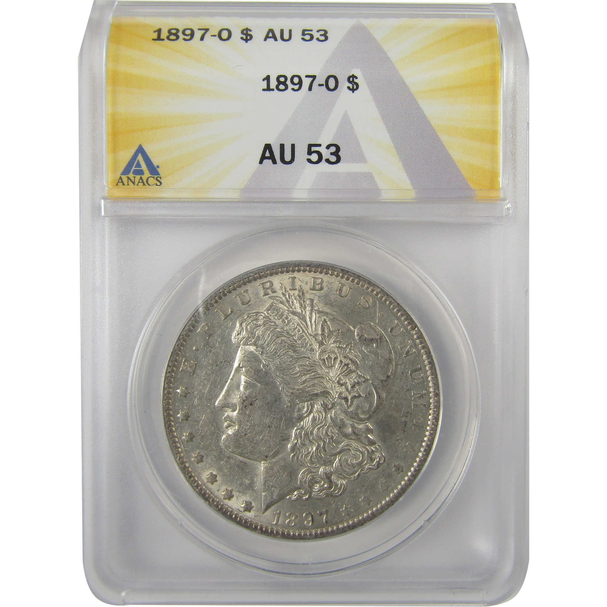 1897 O Morgan Dollar AU 53 ANACS Silver $1 Coin SKU:I19264 - Morgan coin - Morgan silver dollar - Morgan silver dollar for sale - Profile Coins & Collectibles