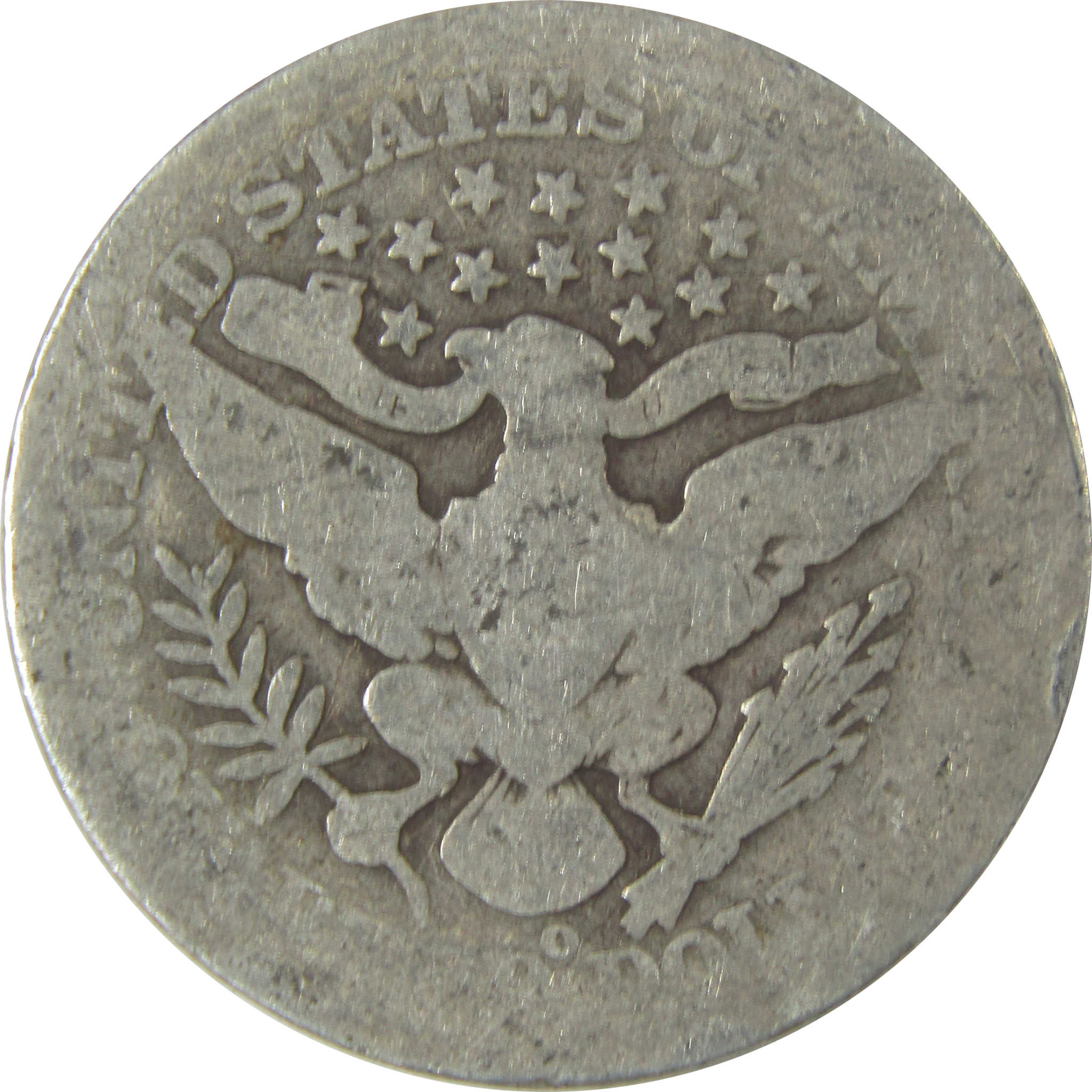 1901 O Barber Quarter AG About Good Silver 25c Coin SKU:I19797