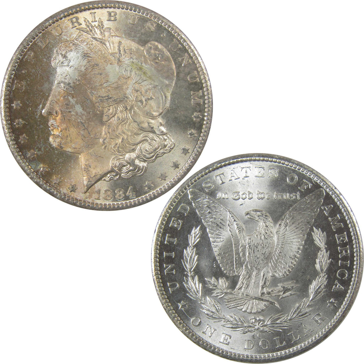 1884 CC Morgan Silver Dollar Uncirculated Toned SKU:I23579