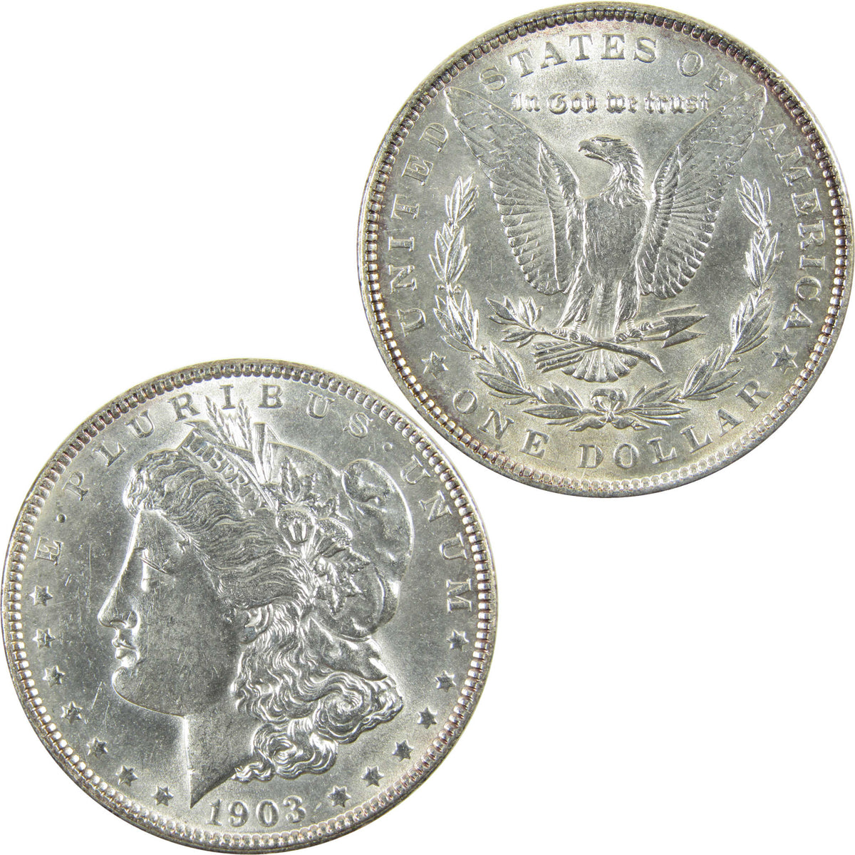 1903 Morgan Silver $1 AU About Uncirculated Details $1 Coin SKU:CP1694