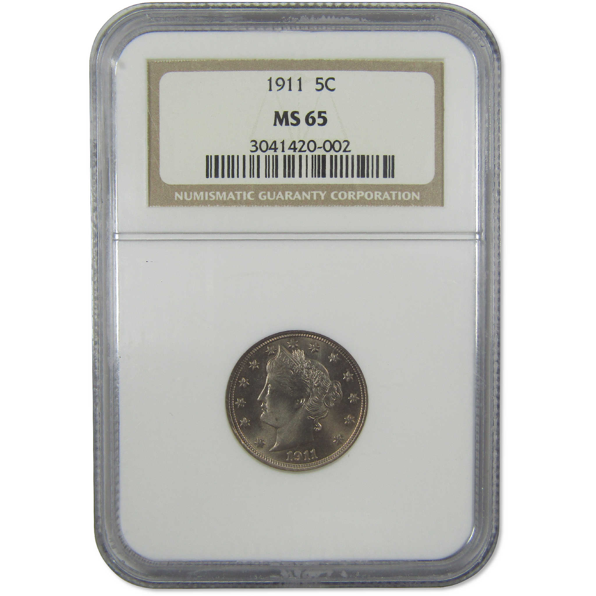 1911 Liberty Head V Nickel MS 65 NGC Uncirculated 5c Coin