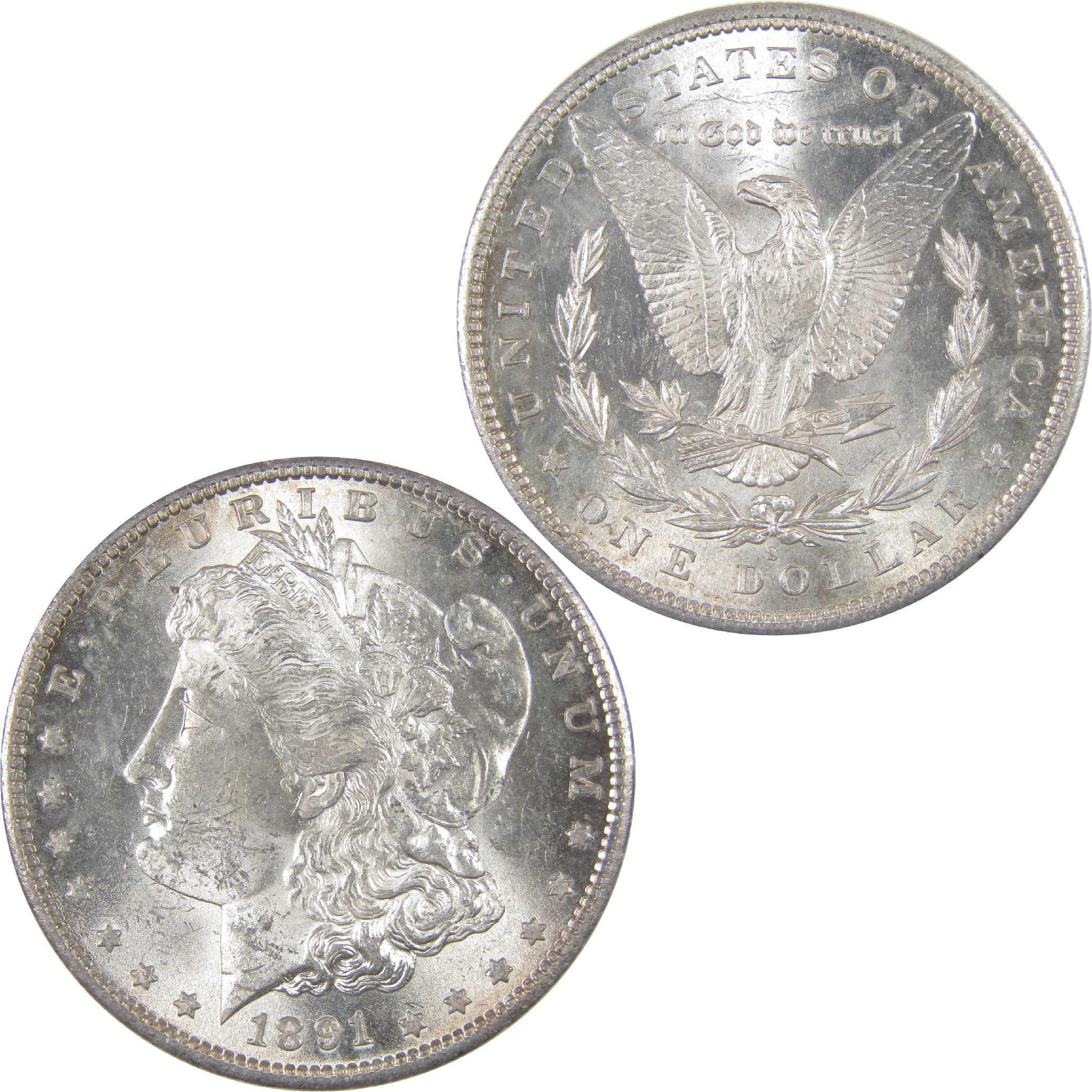 1891 S Morgan Dollar BU Choice Uncirculated Silver $1 Coin SKU:I16949 - Morgan coin - Morgan silver dollar - Morgan silver dollar for sale - Profile Coins & Collectibles