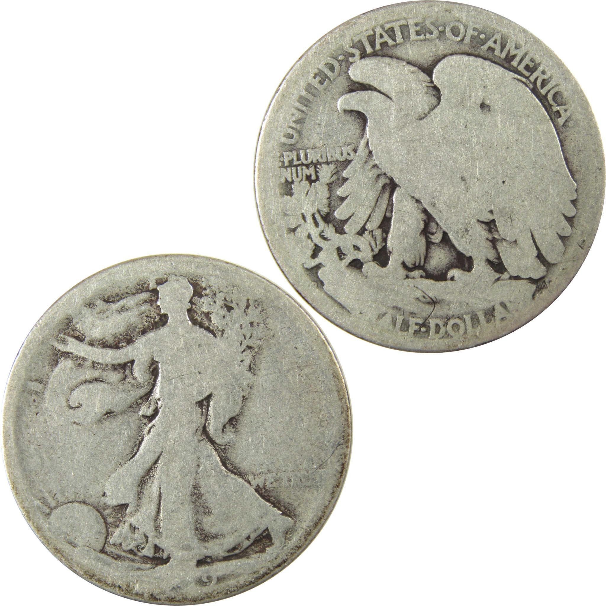 1919 D Liberty Walking Silver Half Dollar AG About Good SKU:CP1449