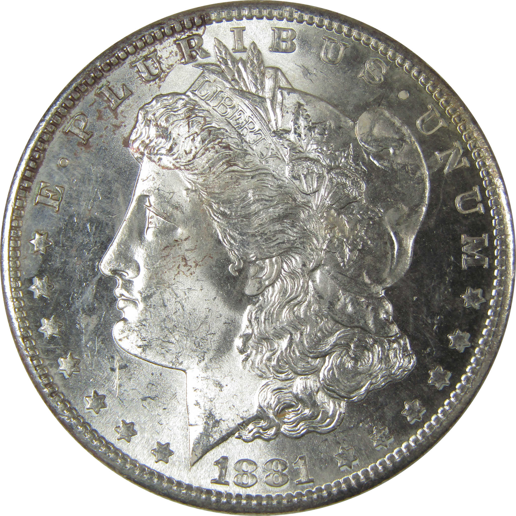 1881 S Morgan Dollar Uncirculated Silver $1 Coin SKU:CPC8961 - Morgan coin - Morgan silver dollar - Morgan silver dollar for sale - Profile Coins & Collectibles