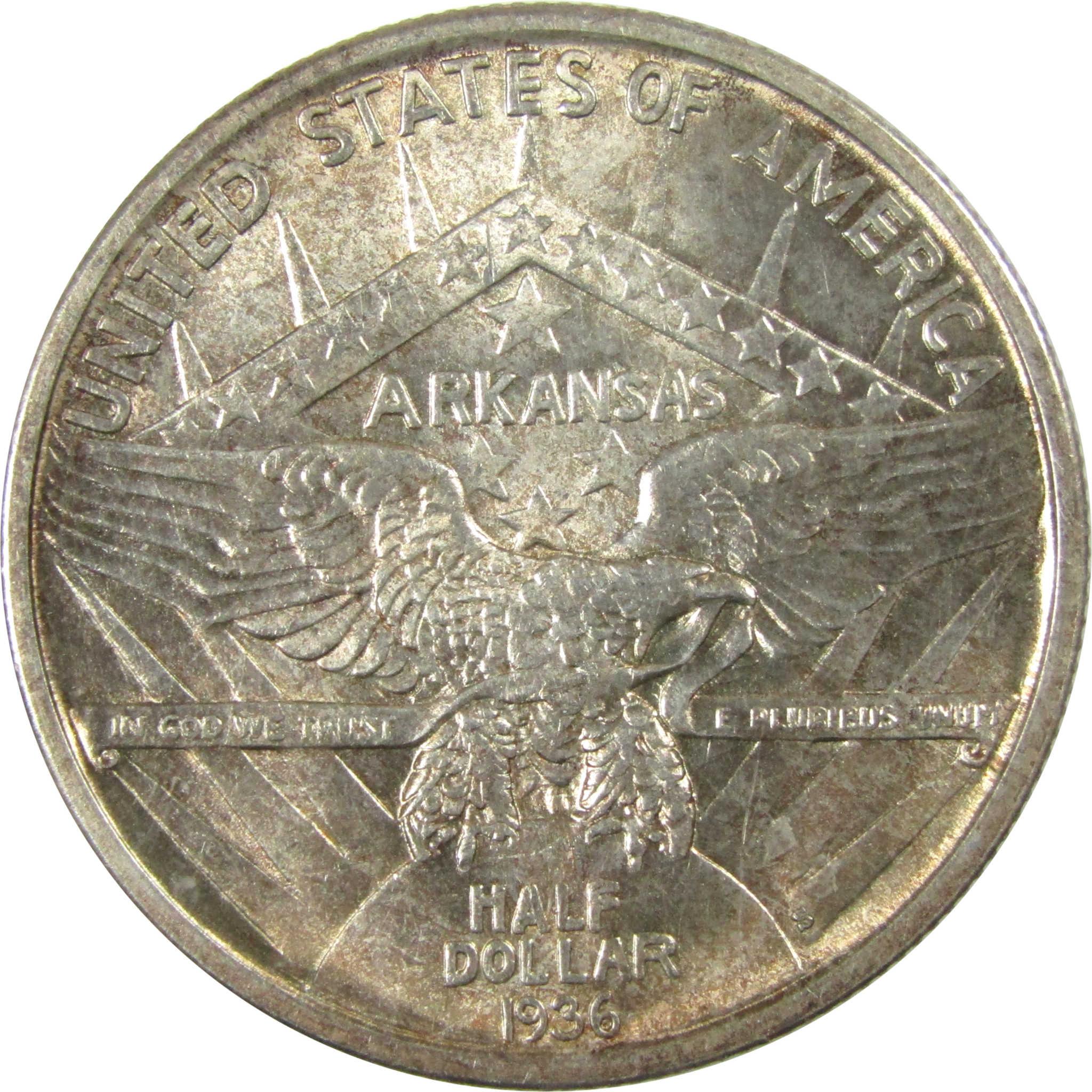 1936 S Arkansas Centennial Half Dollar Uncirculated 50c Coin SKU:CP739