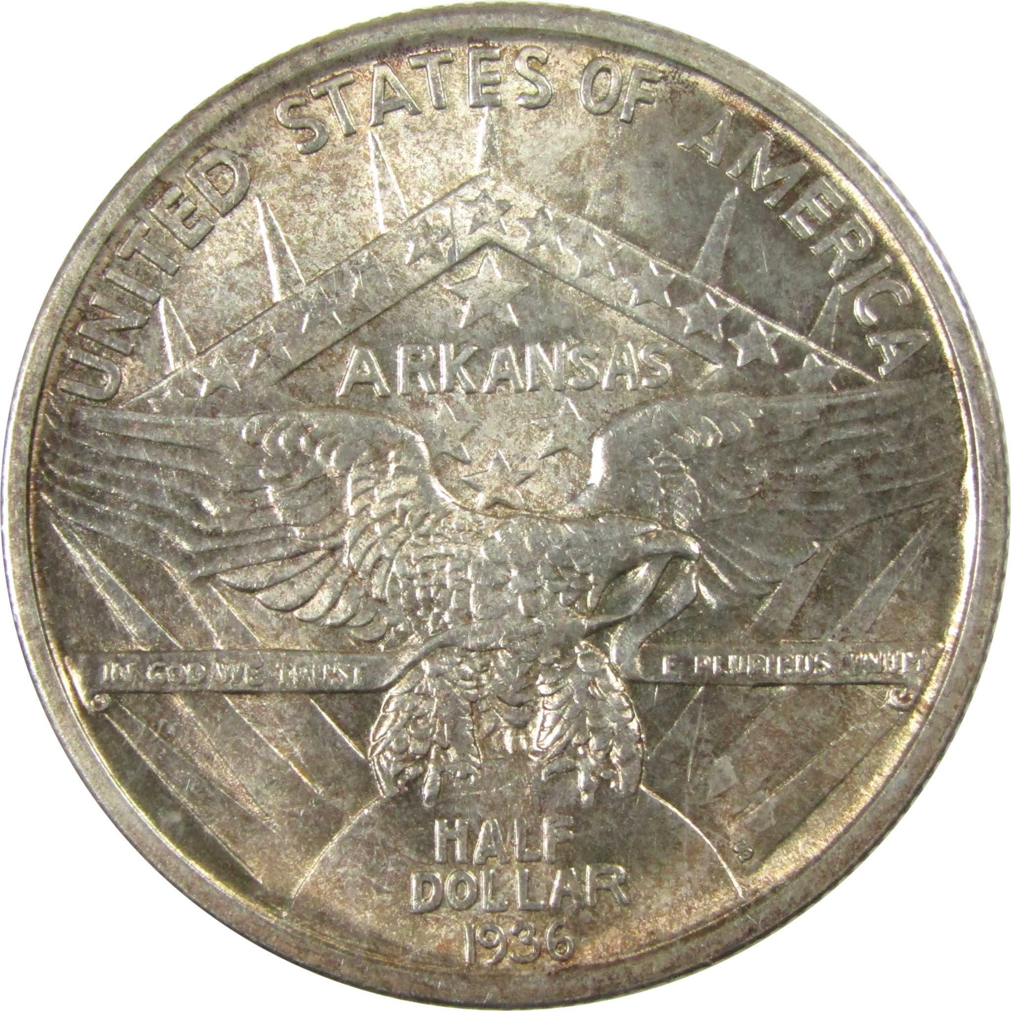 1936 S Arkansas Centennial Half Dollar Uncirculated 50c Coin SKU:CP739