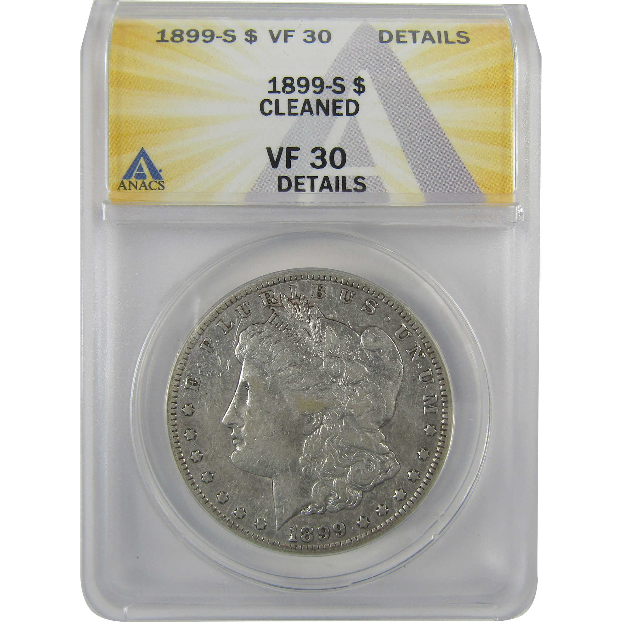 1899 S Morgan Dollar VF 30 Details ANACS Silver $1 Coin SKU:I19059 - Morgan coin - Morgan silver dollar - Morgan silver dollar for sale - Profile Coins & Collectibles
