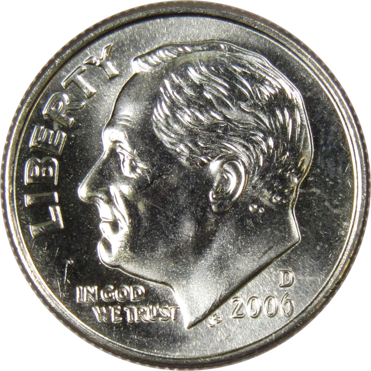 2006 D Roosevelt Dime Clad Uncirculated Mint State 10c Coin