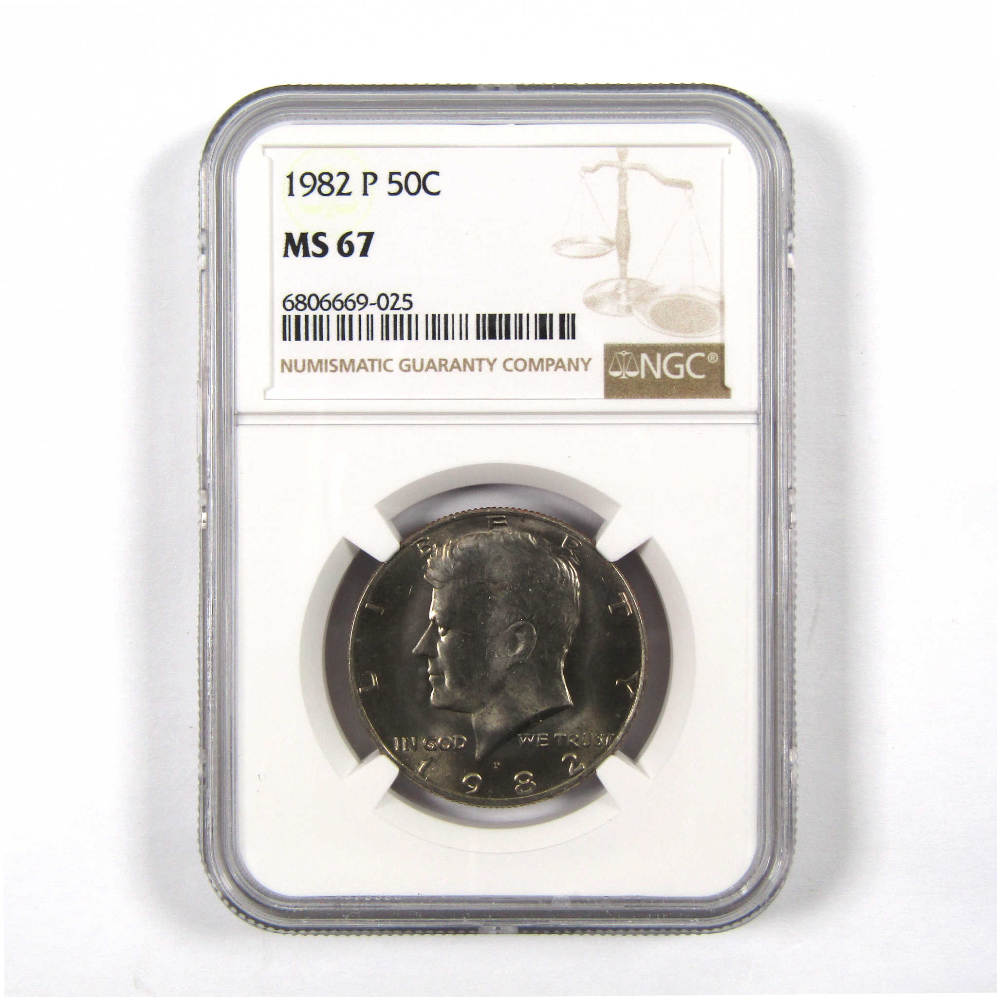 1982 P Kennedy Half Dollar MS 67 NGC Clad 50c Uncirculated SKU:I9763