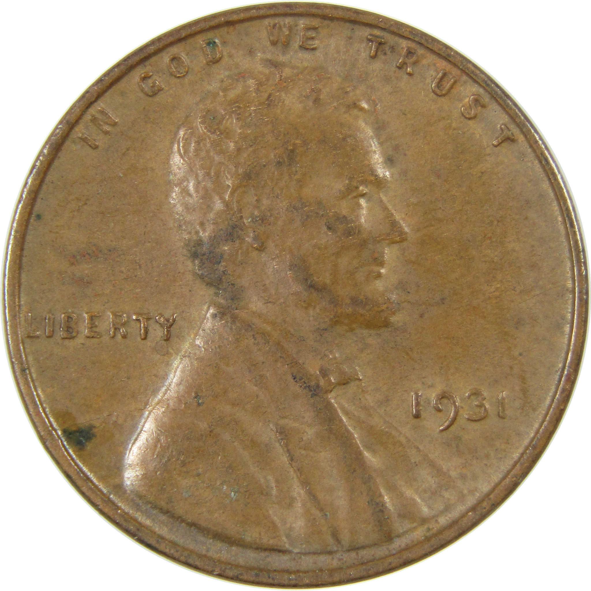 1931 Lincoln Wheat Cent XF EF Extremely Fine Penny 1c Coin SKU:I27291