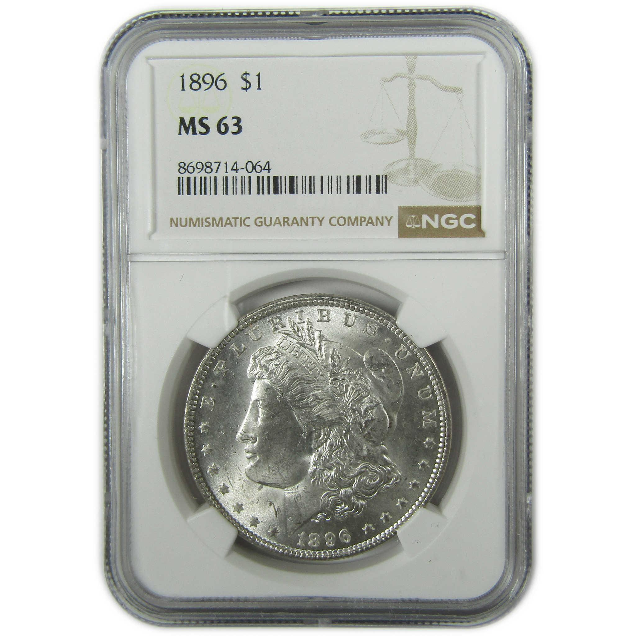 1896 Morgan Silver Dollar MS 63 NGC Uncirculated $1 Coin SKU:I27880 - Morgan coin - Morgan silver dollar - Morgan silver dollar for sale - Profile Coins & Collectibles