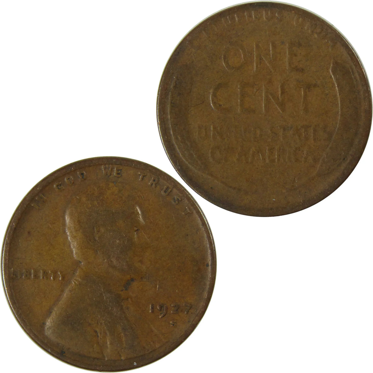 1927 S Lincoln Wheat Cent G Good Penny 1c Coin Collectible SKU:I26683