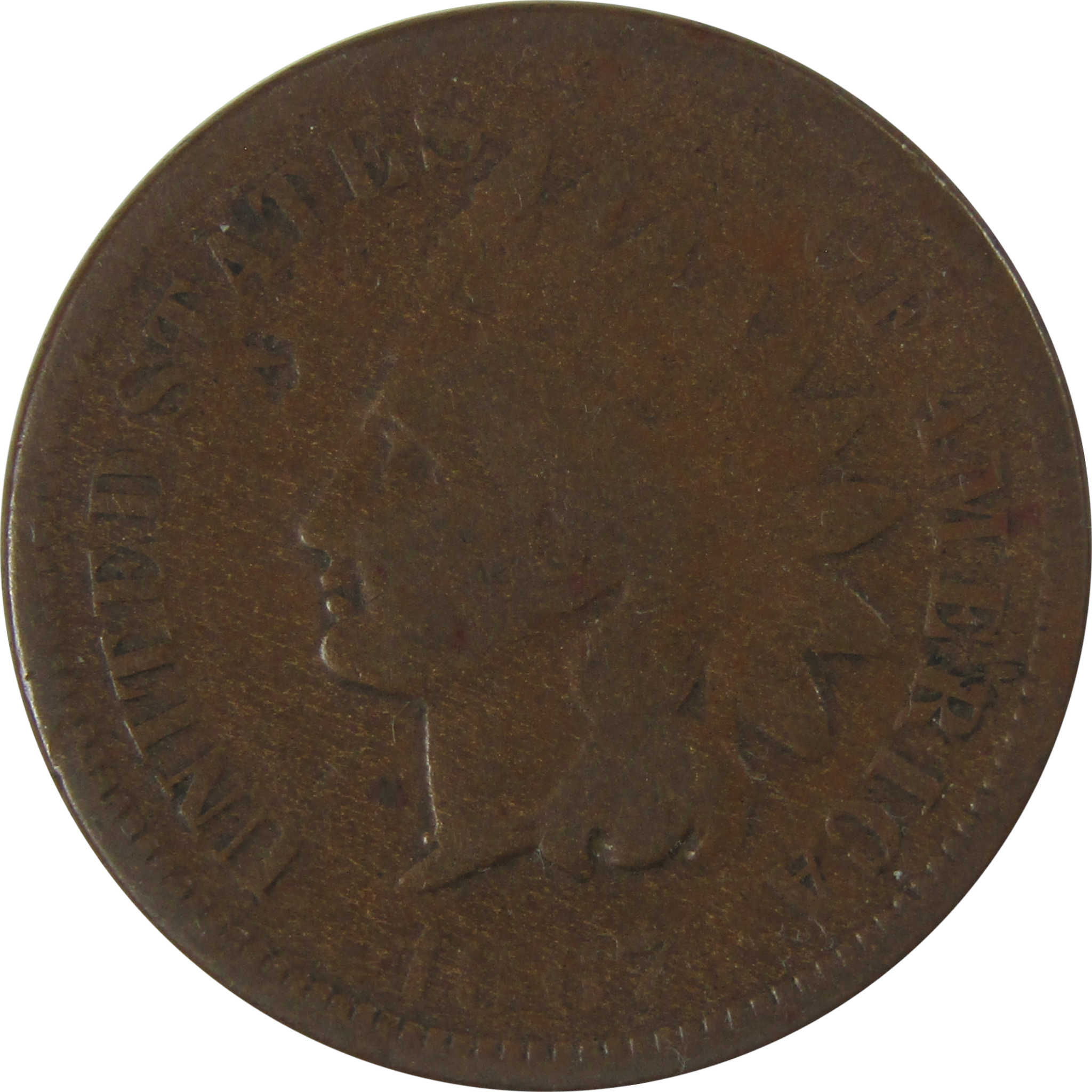 1867 Indian Head Cent AG About Good Penny 1c Coin SKU:I22737