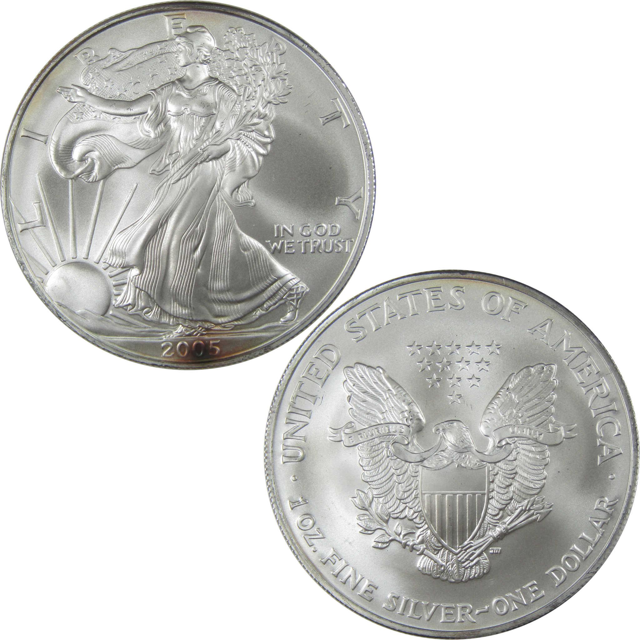 2005 American Silver Eagle Uncirculated Bullion Toned SKU:I24263