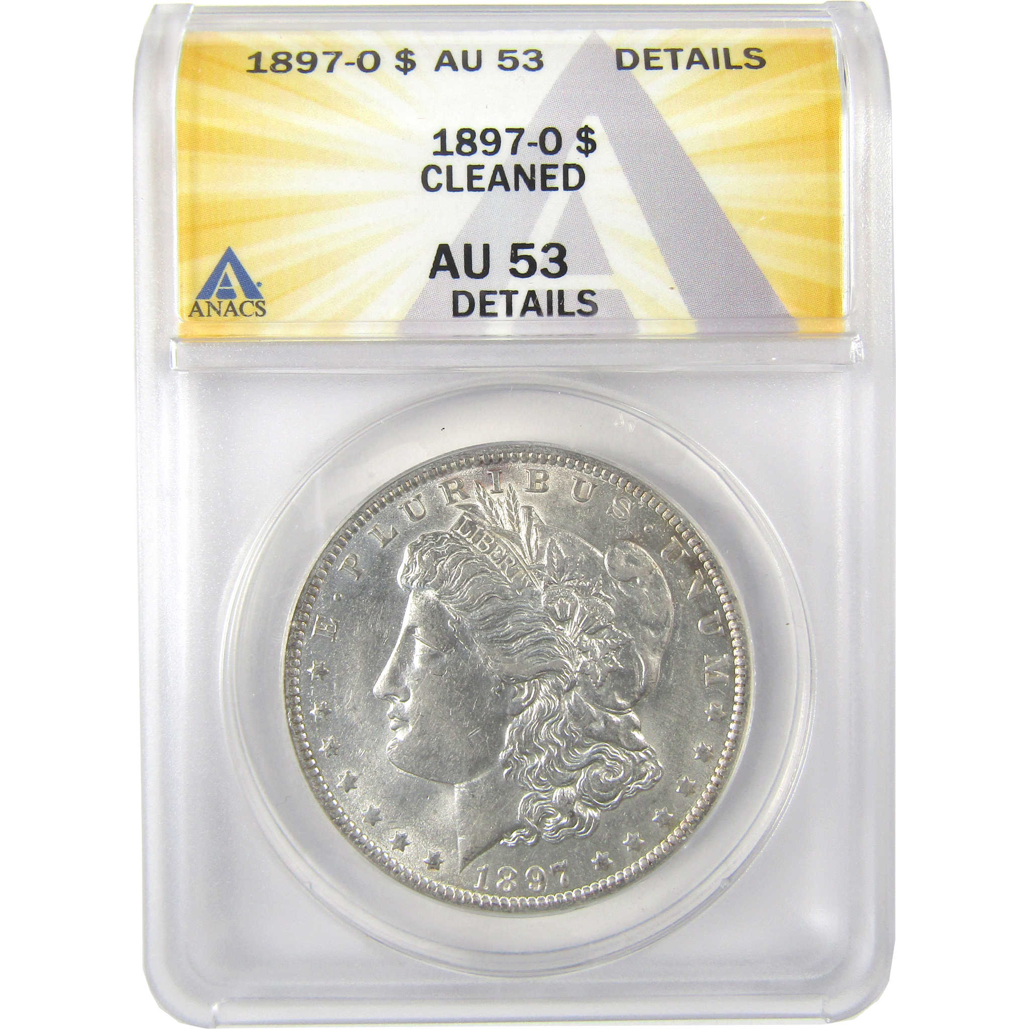 1897 O Morgan Dollar AU 53 Details ANACS Silver $1 Coin SKU:I19227 - Morgan coin - Morgan silver dollar - Morgan silver dollar for sale - Profile Coins & Collectibles